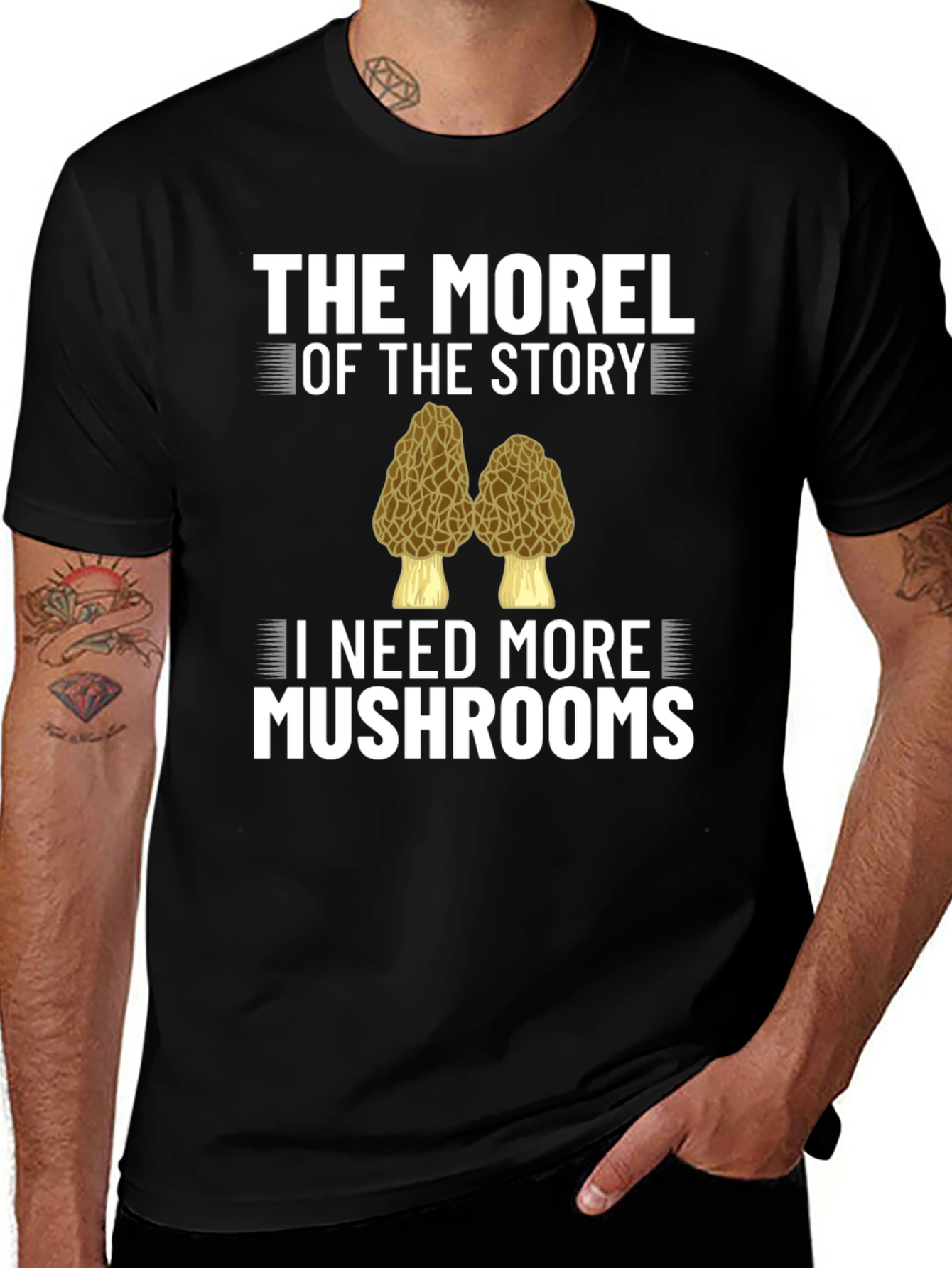 Variant 26 of Morel of the Story Funny Mushroom T-Shirt