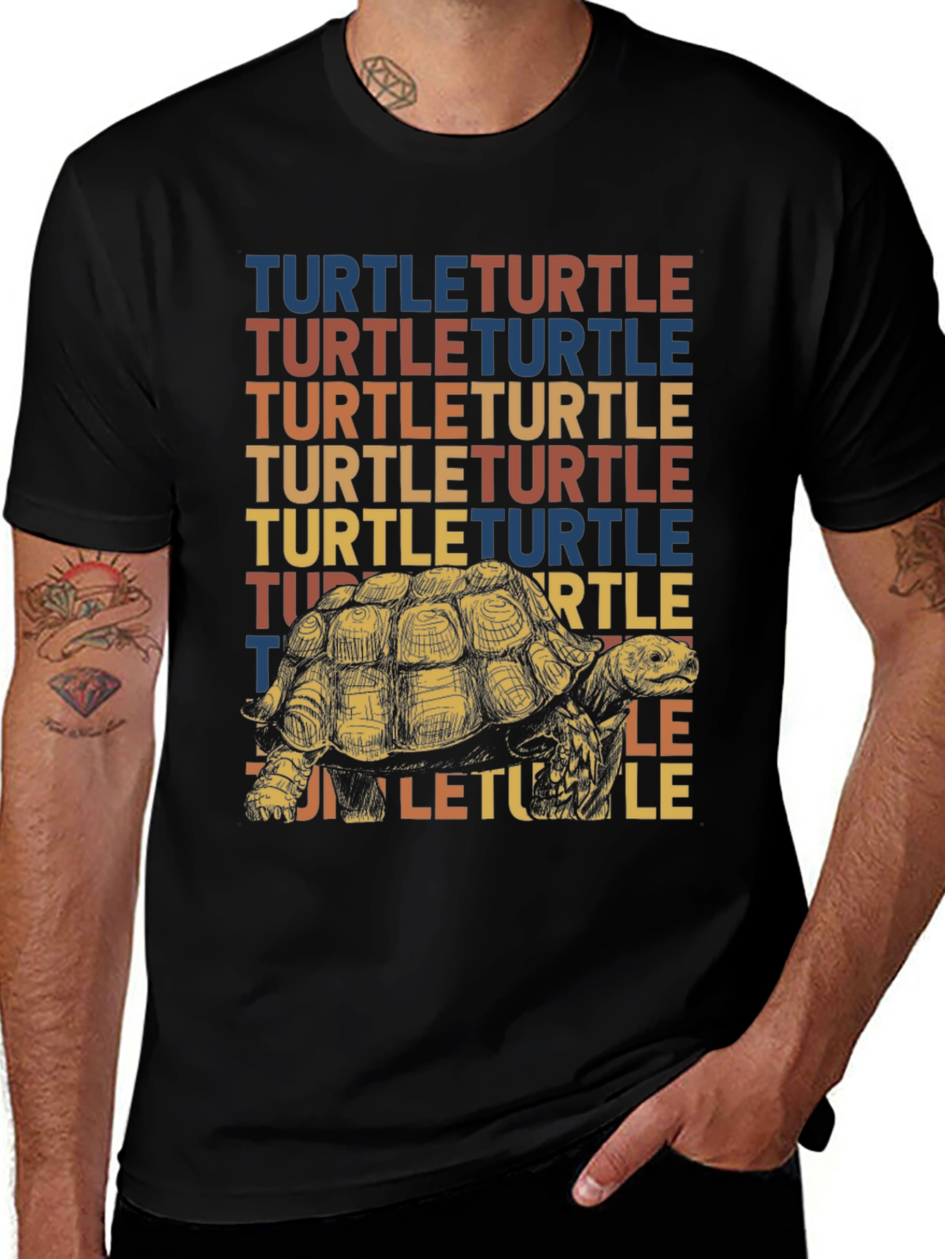 Variant 10 of Retro Turtle Graphic T-Shirt