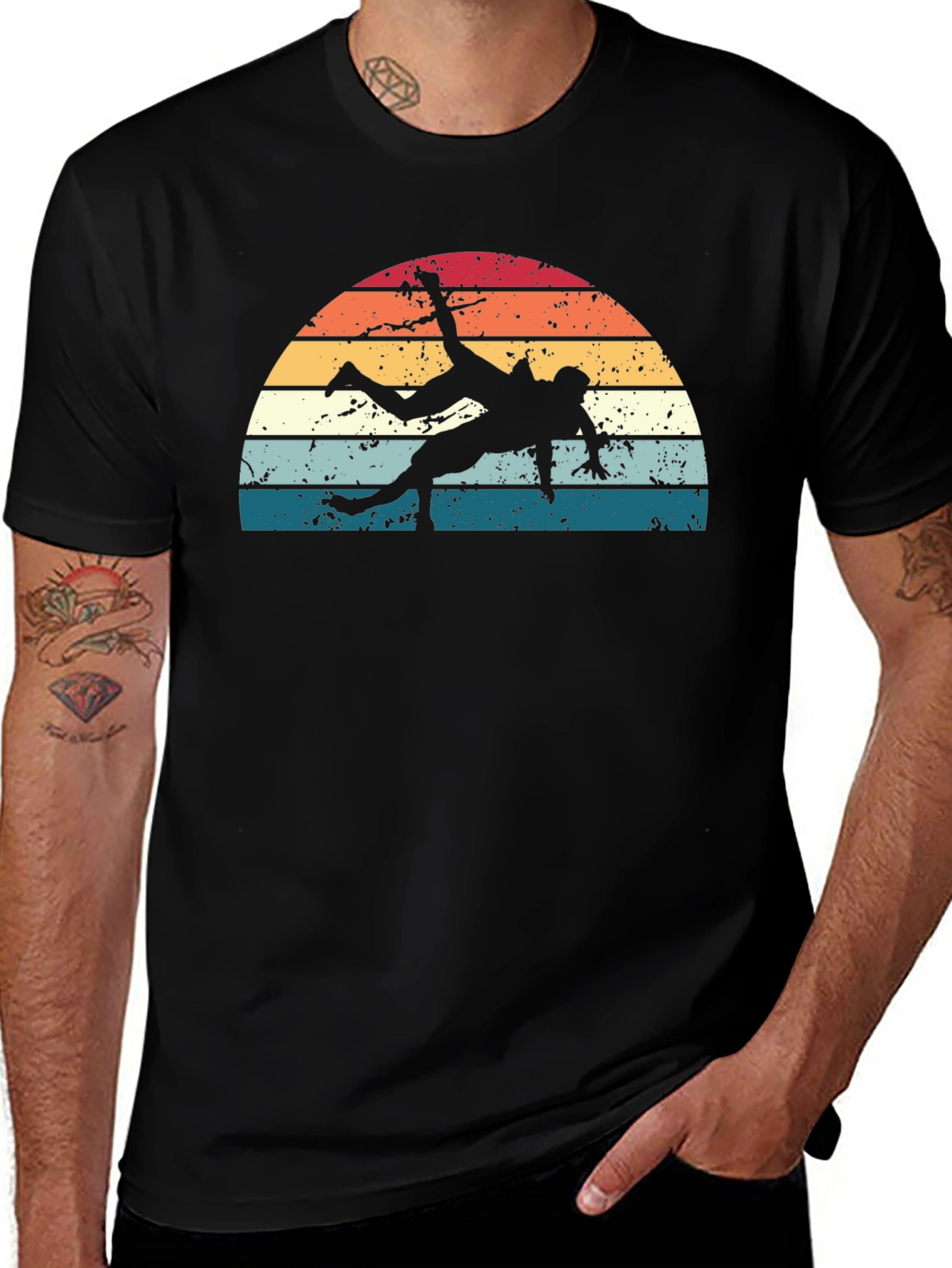 Variant 29 of Wrestling Sunset T-Shirt - Vintage Style