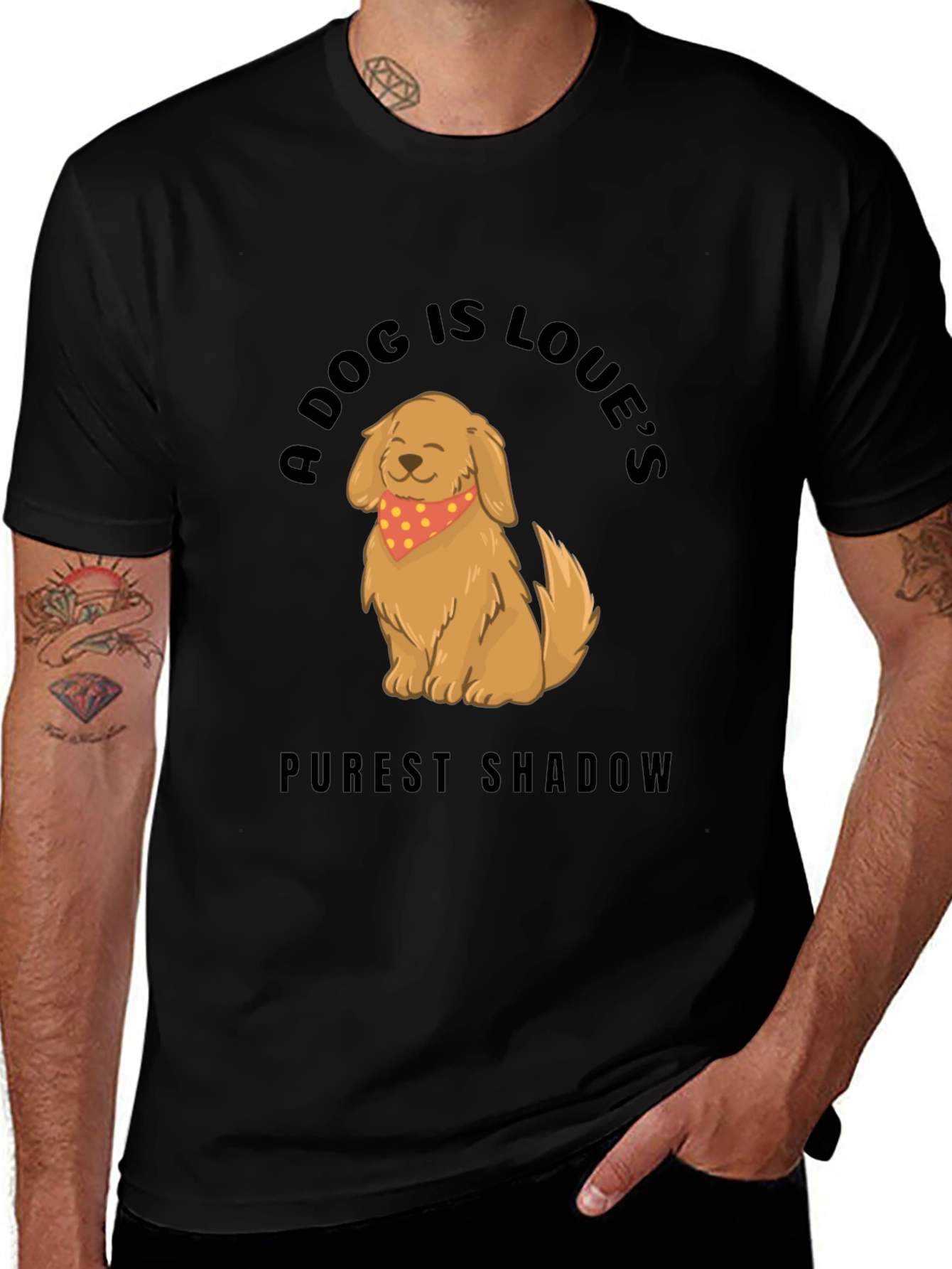 Variant 12 of Dog Lover's T-Shirt: Purest Shadow Design