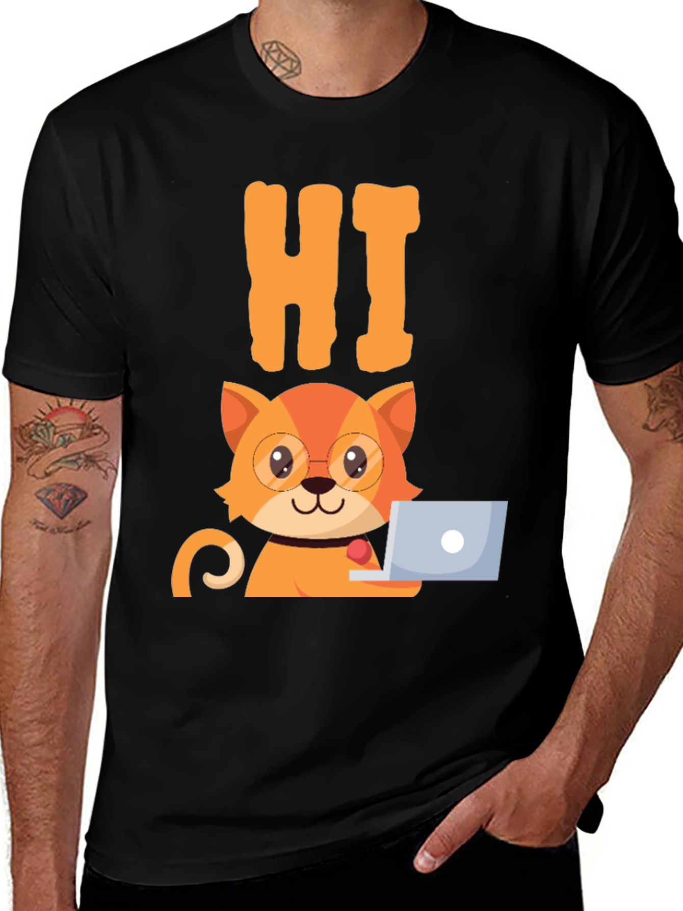 Variant 19 of Funny Cat Programmer Graphic T-Shirt
