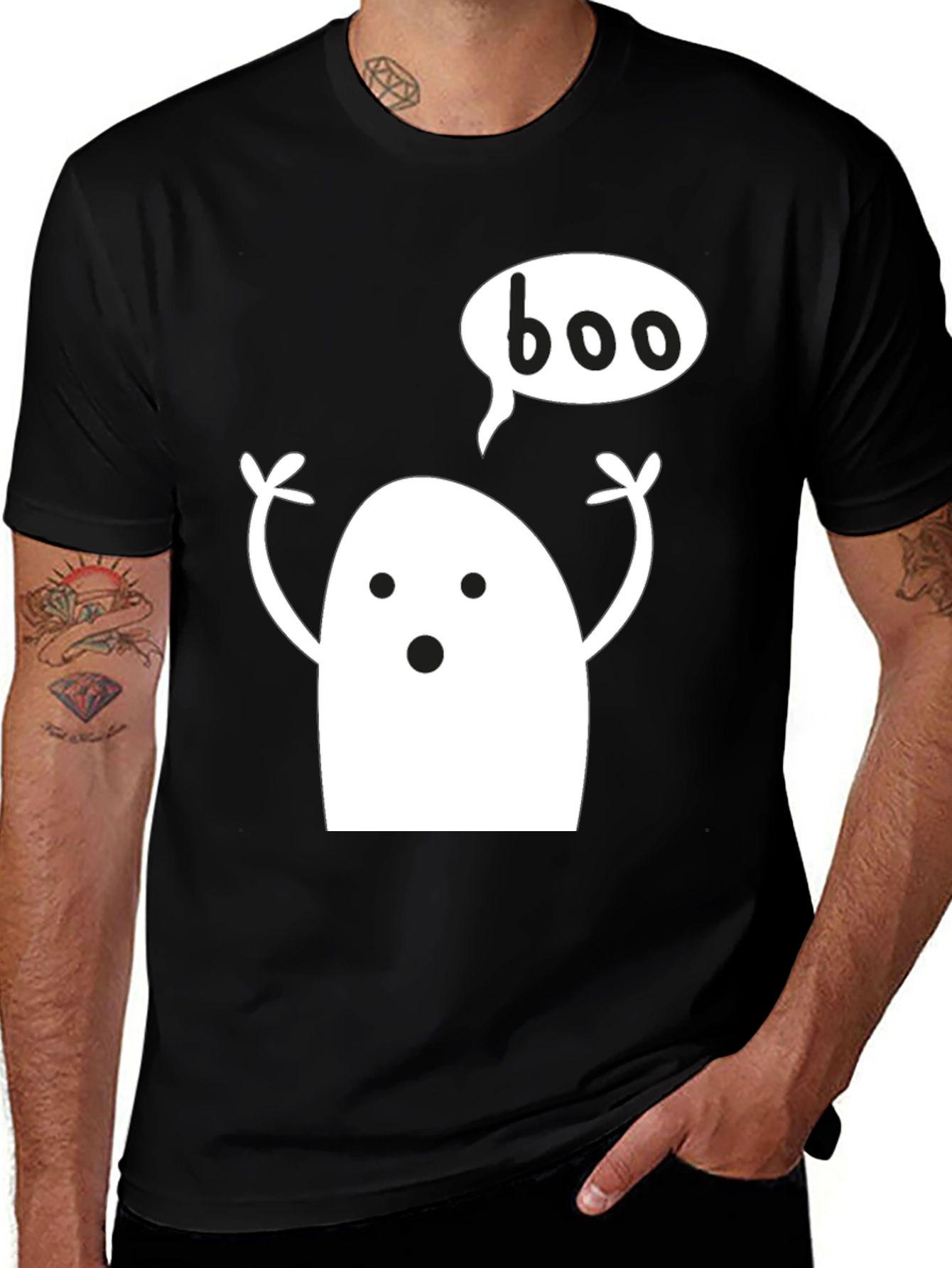 Variant 4 of Boo Ghost T-Shirt - Halloween Tee