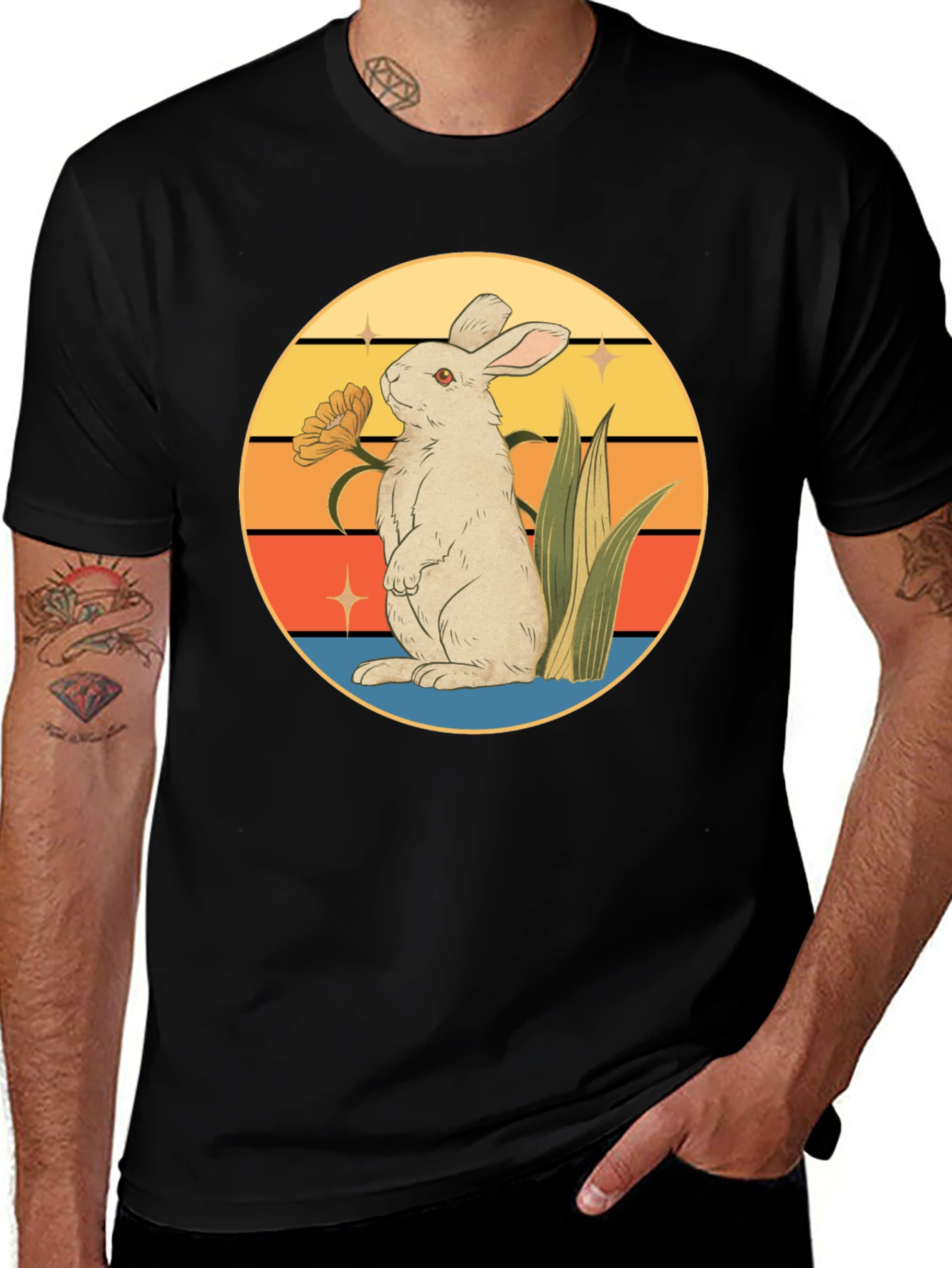 Variant 12 of Retro Rabbit Graphic Tee