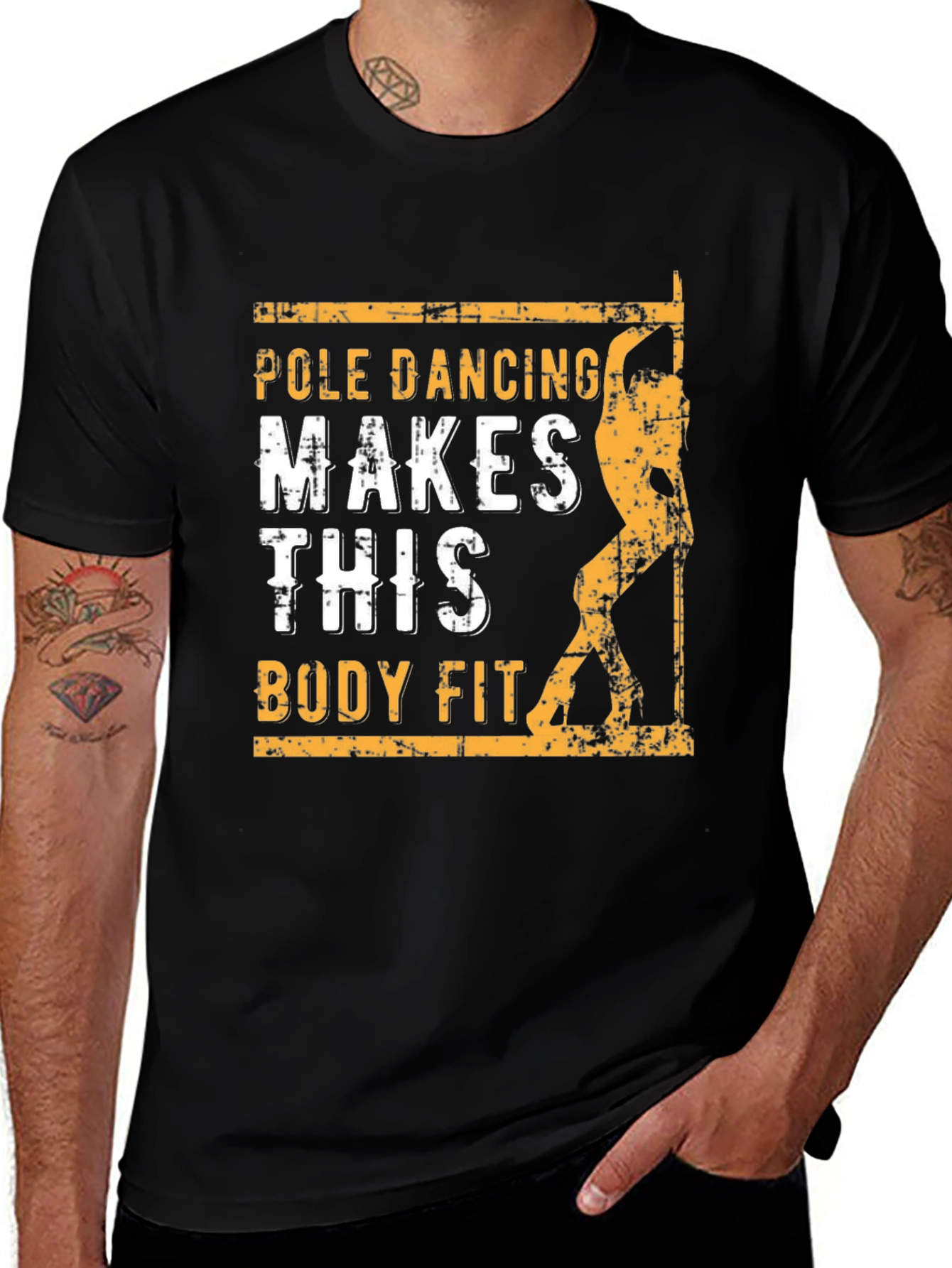 Variant 16 of Pole Dancing Makes This Body Fit T-Shirt