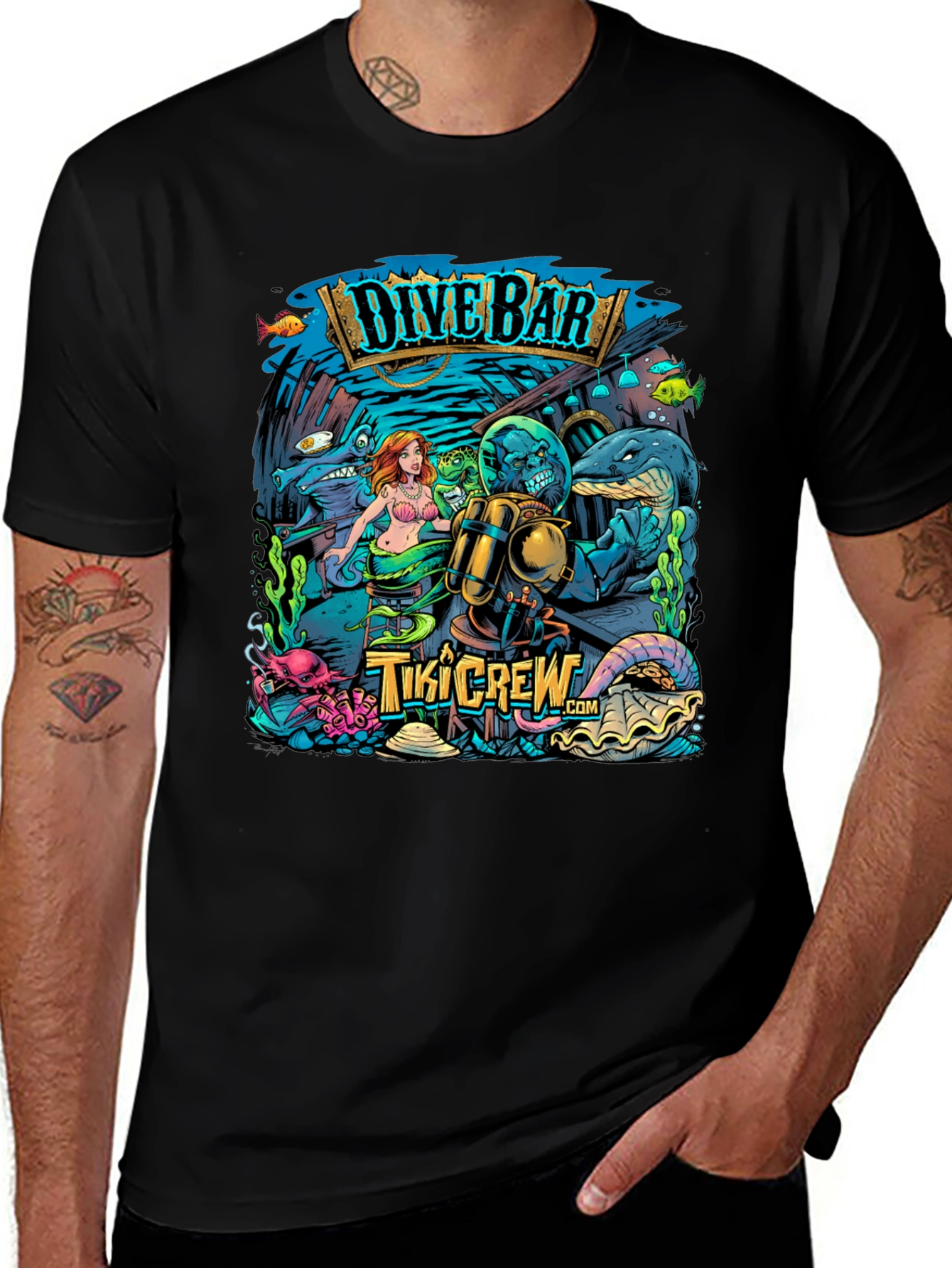 Variant 22 of Dive Bar Tiki Crew Graphic Tee - Undersea Adventure