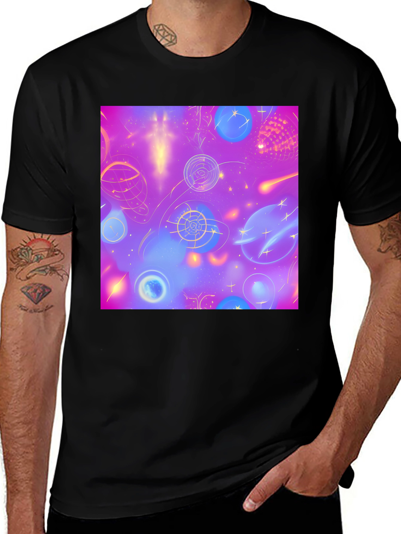 Variant 9 of Space Dreams T-Shirt - Cosmic Galaxy Print
