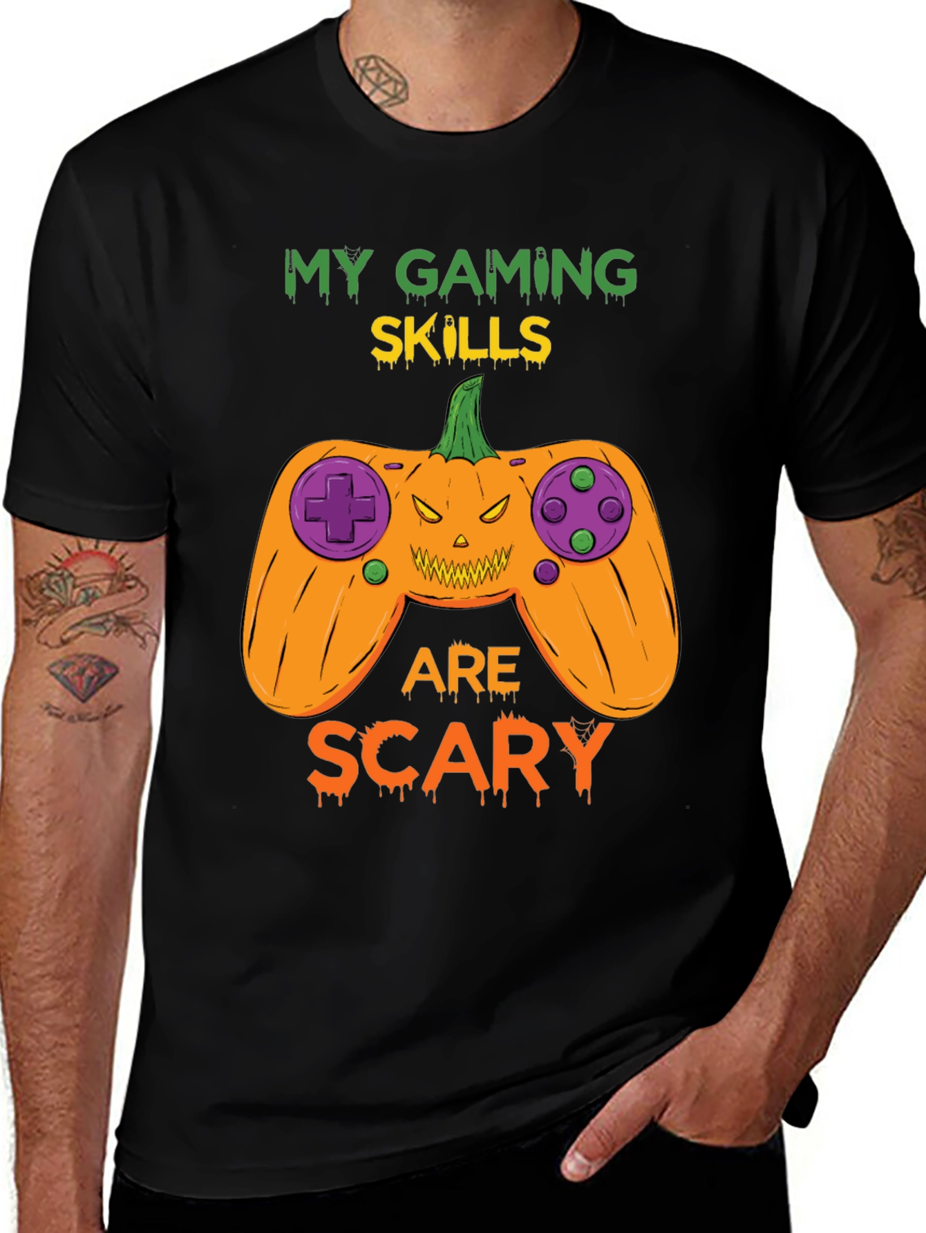 Variant 30 of My Gaming Skills Are Scary Halloween T-Shirt