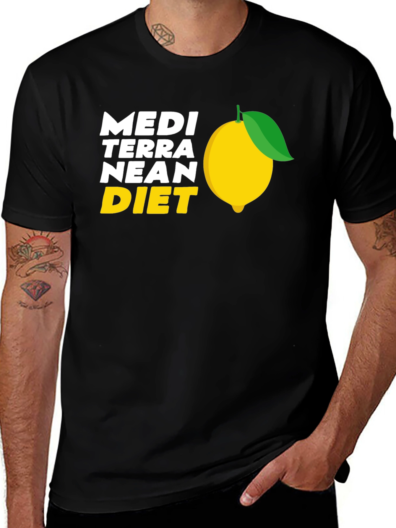 Variant 27 of Mediterranean Diet T-Shirt - Eat Healthy!