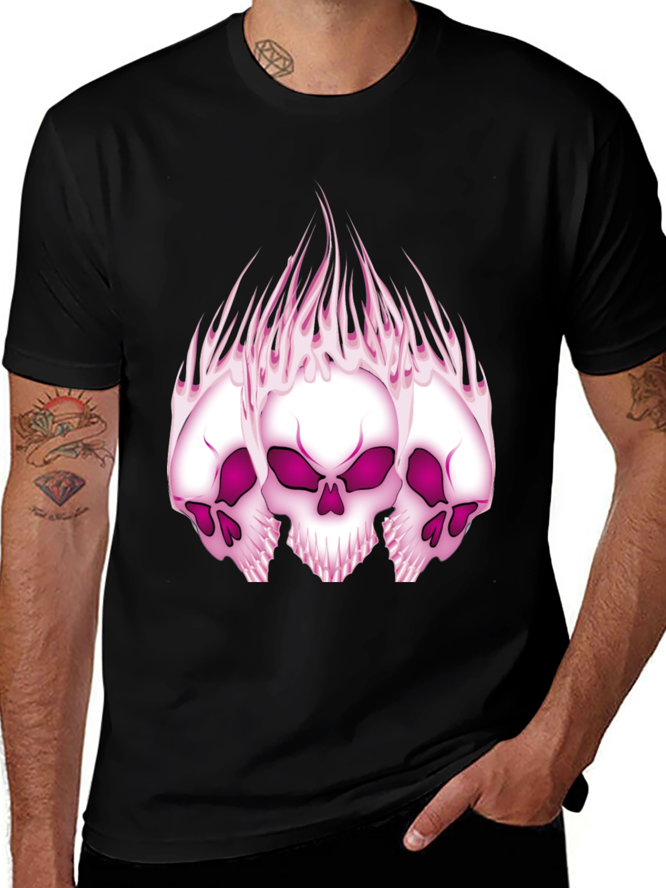 Variant 6 of Skull Flames Graphic T-Shirt