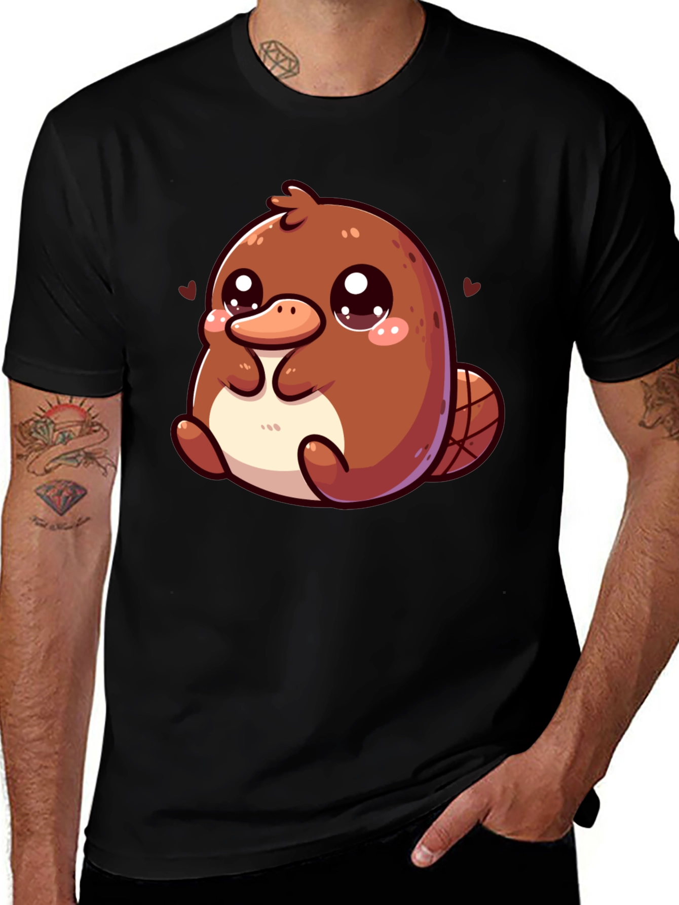 Variant 8 of Cute Cartoon Platypus Graphic T-Shirt