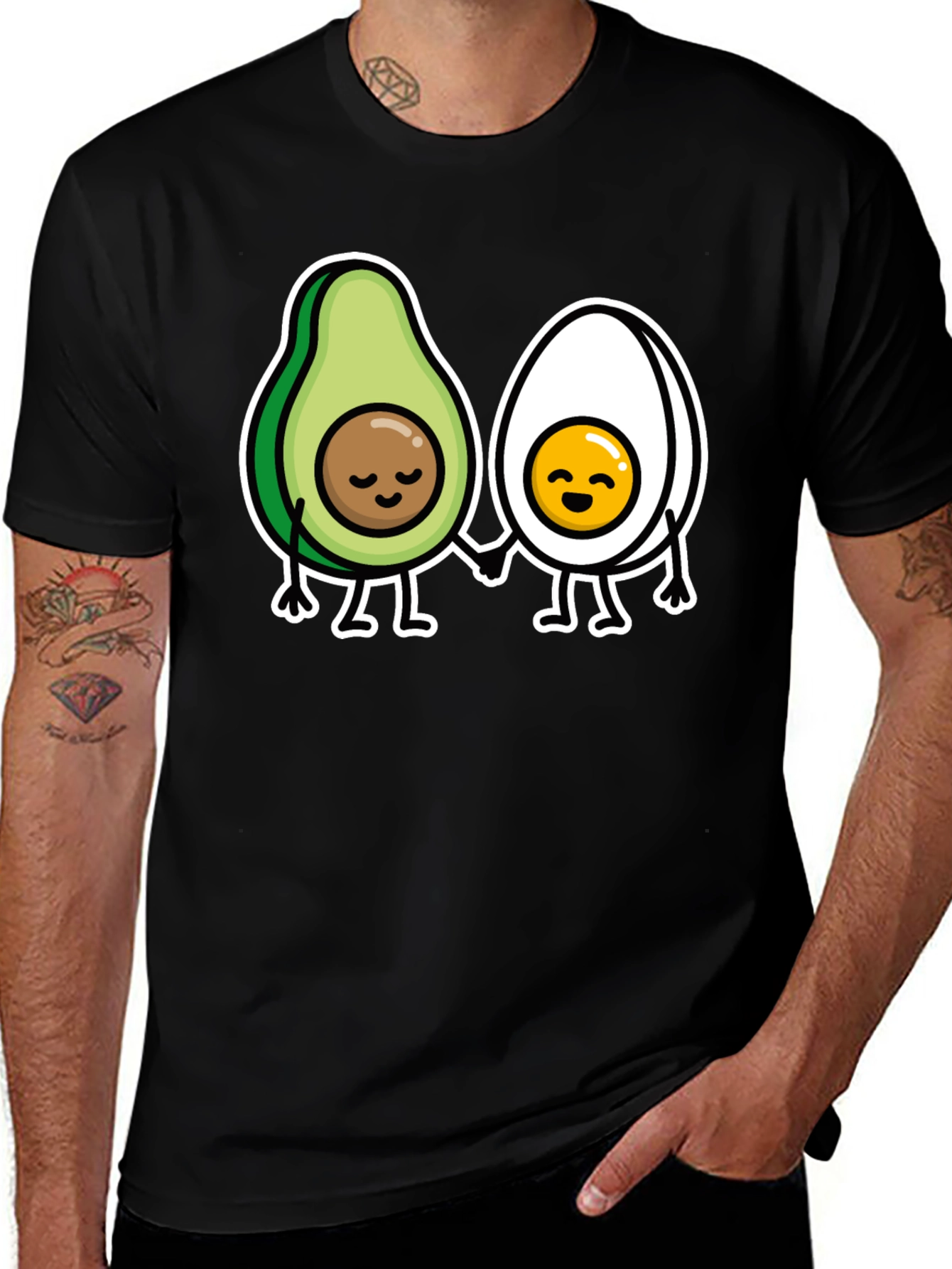 Variant 30 of Avocado & Egg Cartoon Graphic T-Shirt