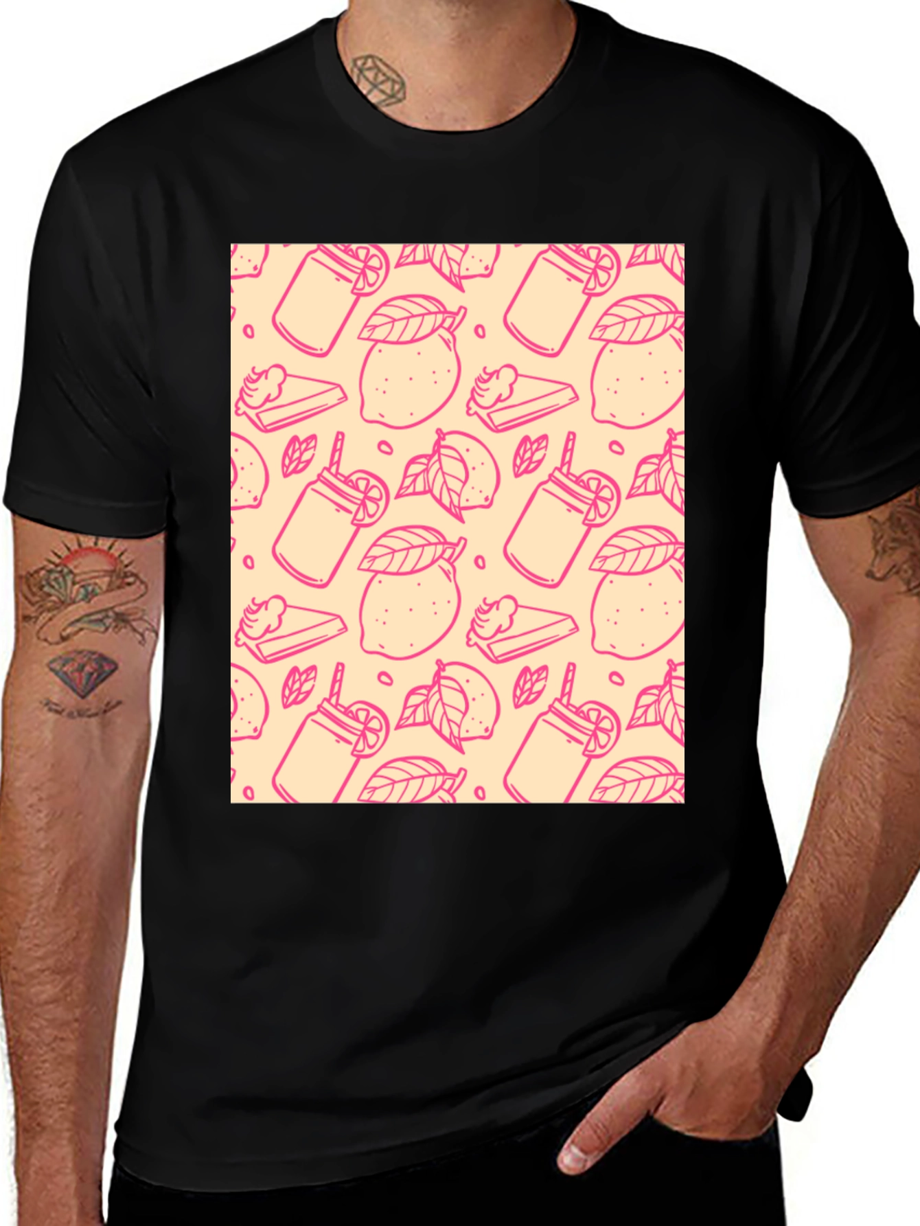 Variant 7 of Lemonade Pattern Tee - Fresh Summer Style