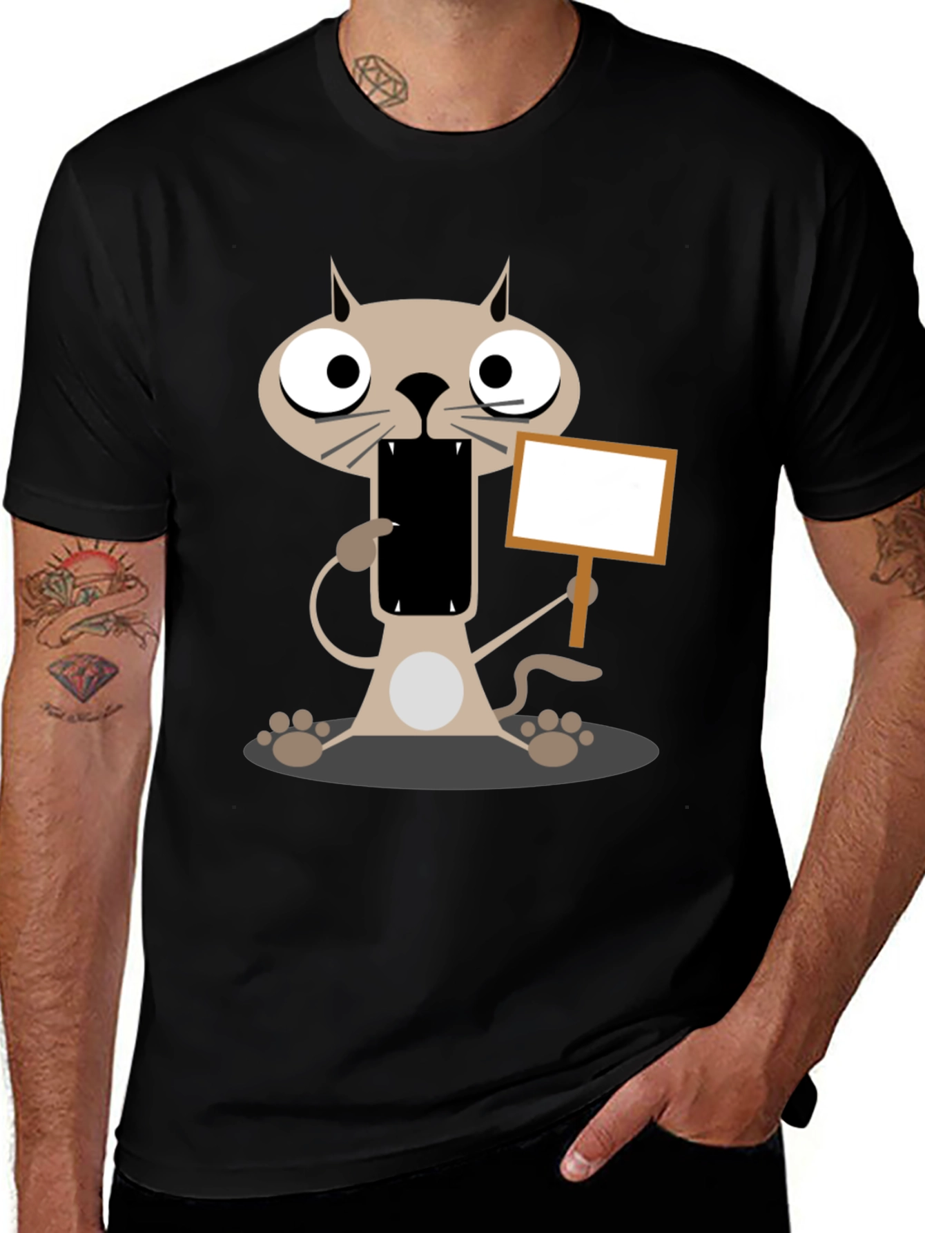 Variant 29 of Funny Cat Protest T-Shirt - Express Yourself!