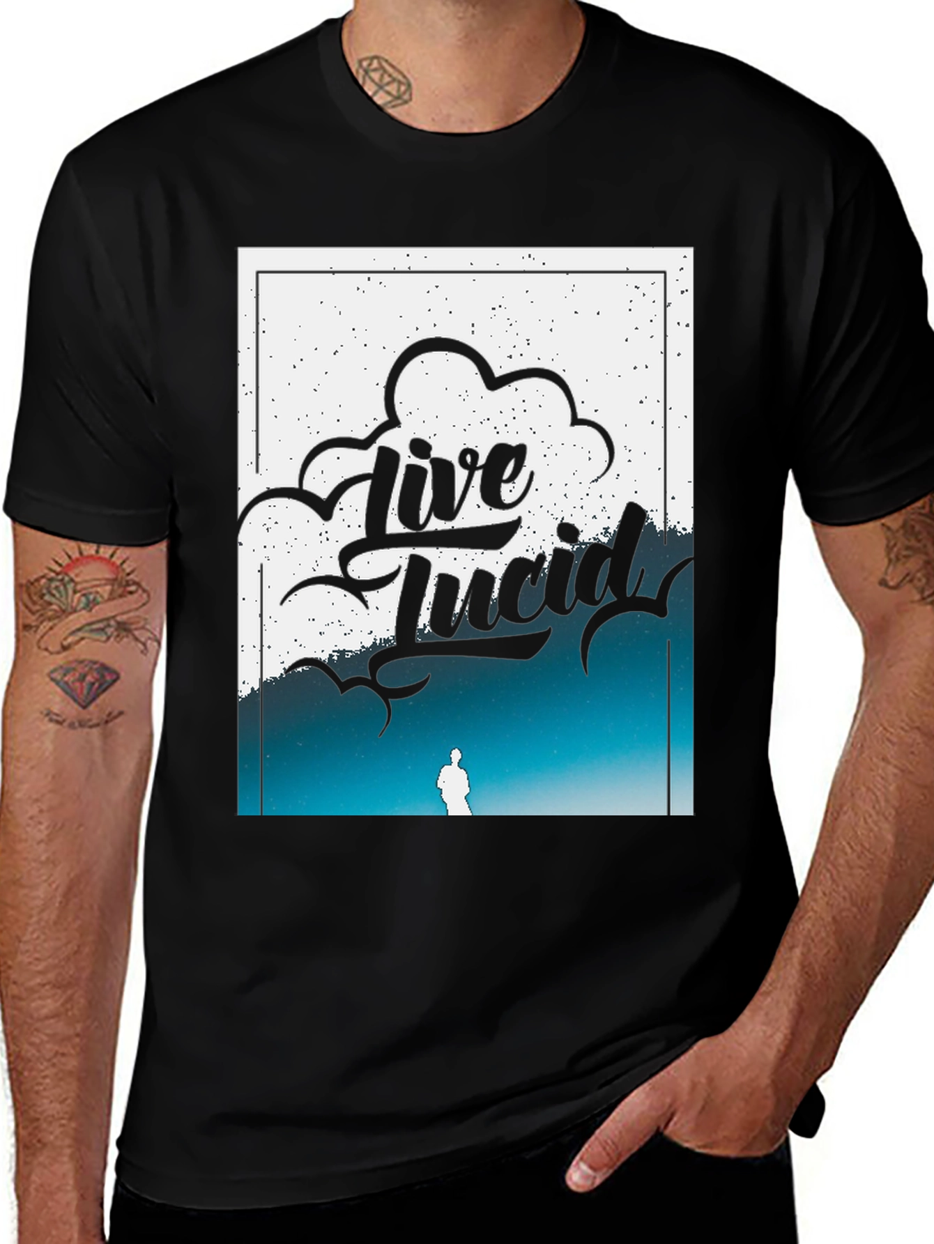 Variant 9 of Live Lucid Graphic Tee - Unique Design