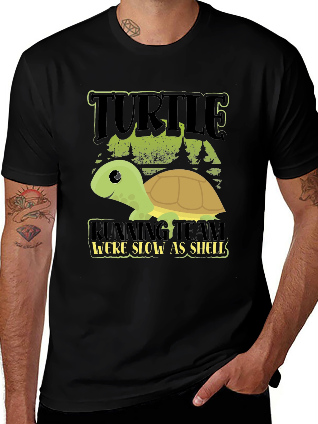 Variant 13 of Turtle Running Team T-Shirt - Were Slow as Shell!