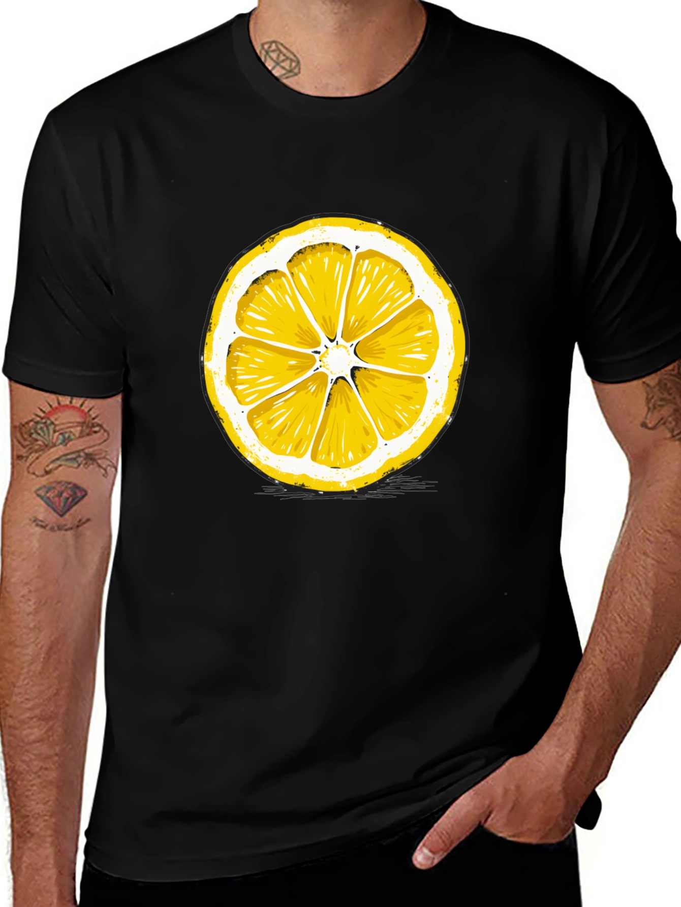 Variant 14 of Lemon Slice Graphic Print T-Shirt