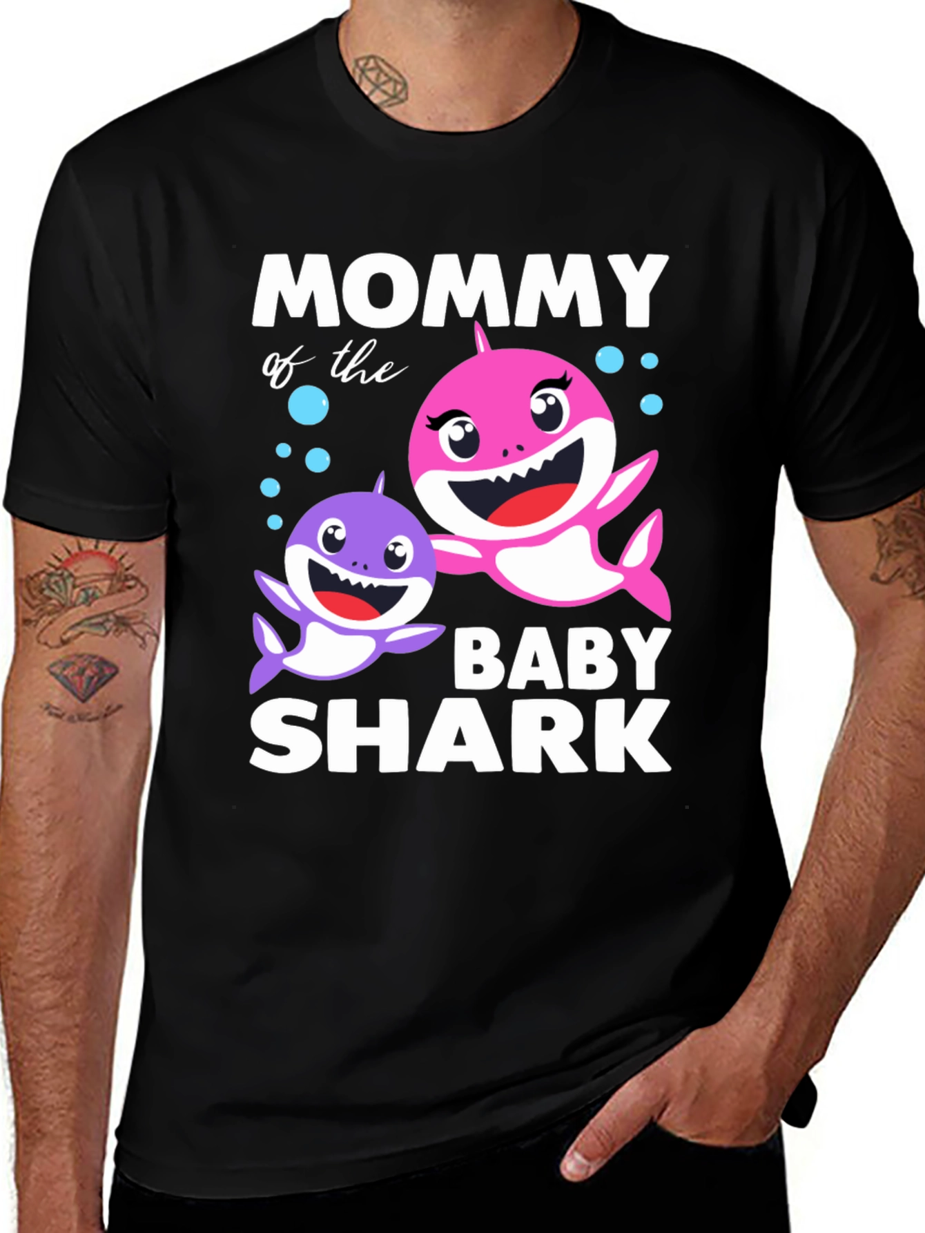Variant 18 of Mommy and Baby Shark Matching Graphic Tee