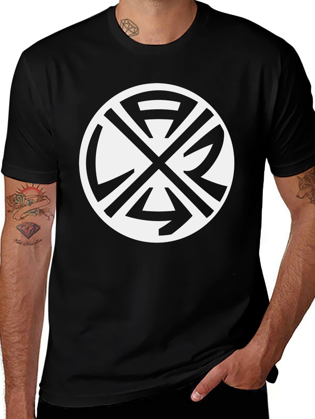 Variant 19 of Black LAZR Circle Logo Tee