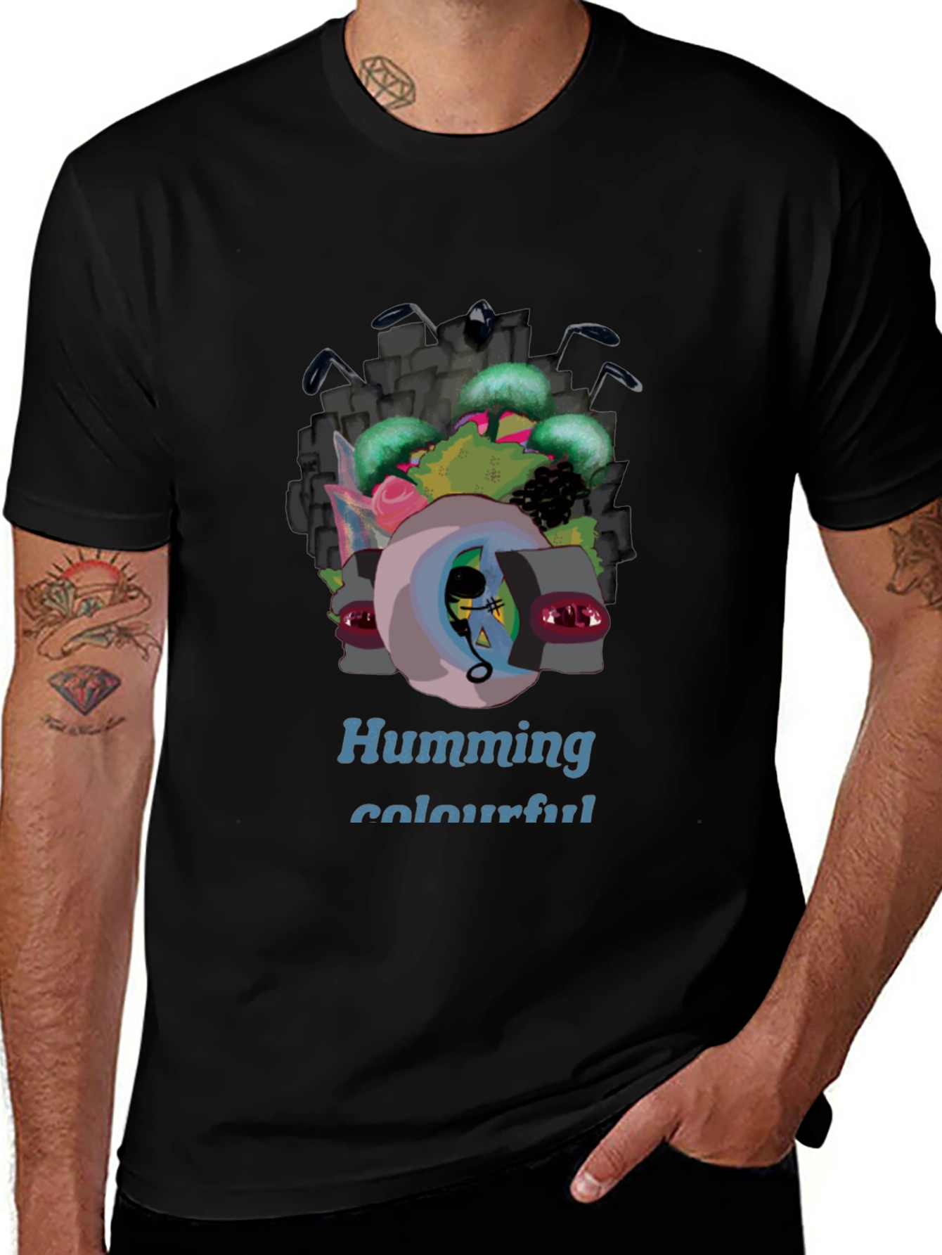 Variant 9 of Humming Colourful Graphic Tee