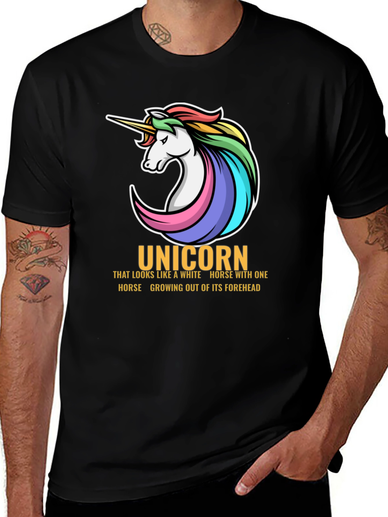 Variant 19 of Unicorn T-Shirt, Novelty Horse Tee, Colorful Design