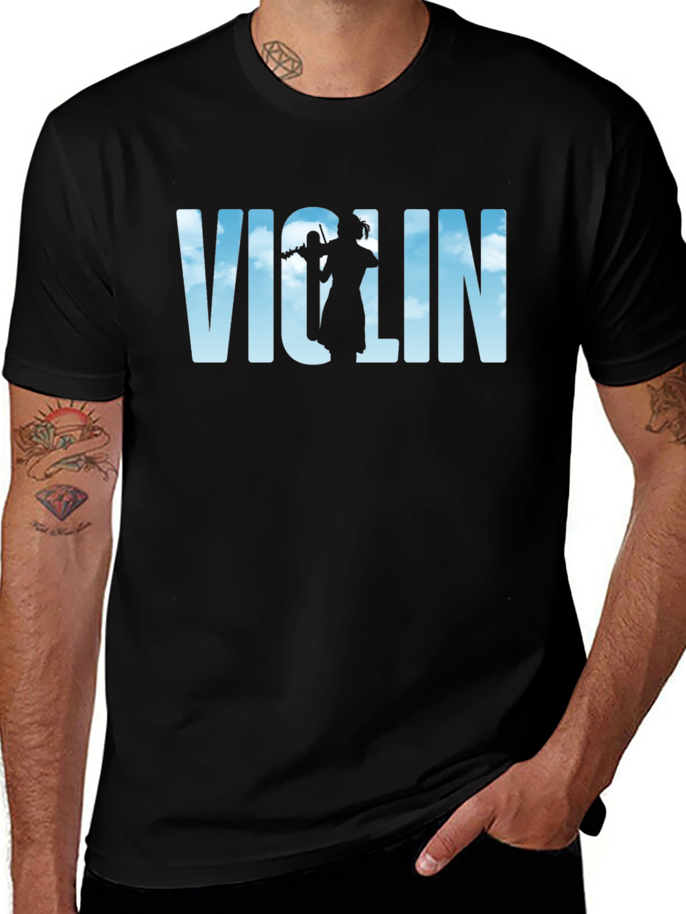 Variant 26 of Violin Music T-Shirt - Sky Design