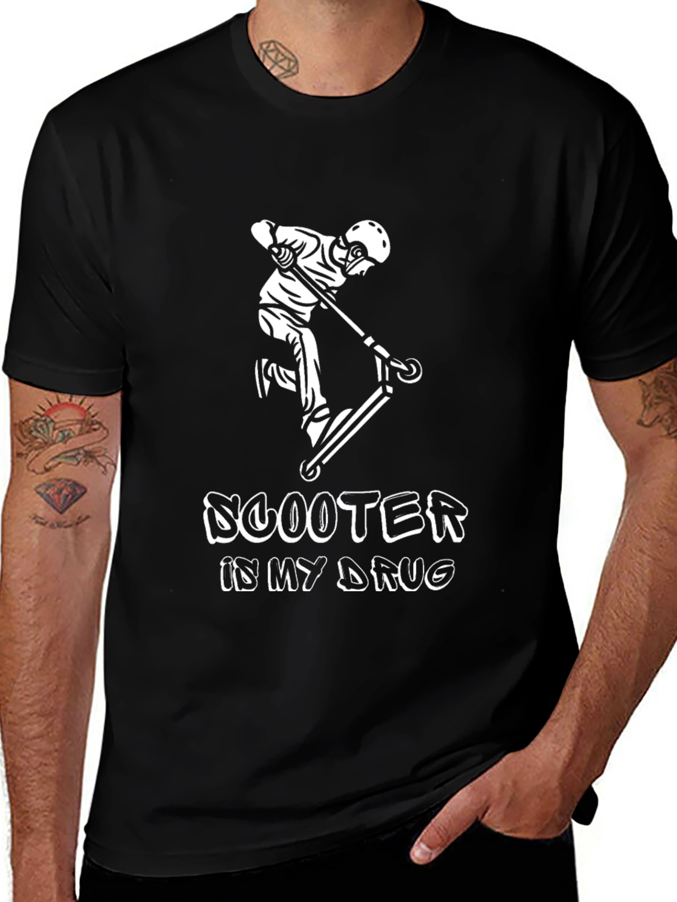 Variant 16 of Scooter Is My Drug Black Graphic Tee