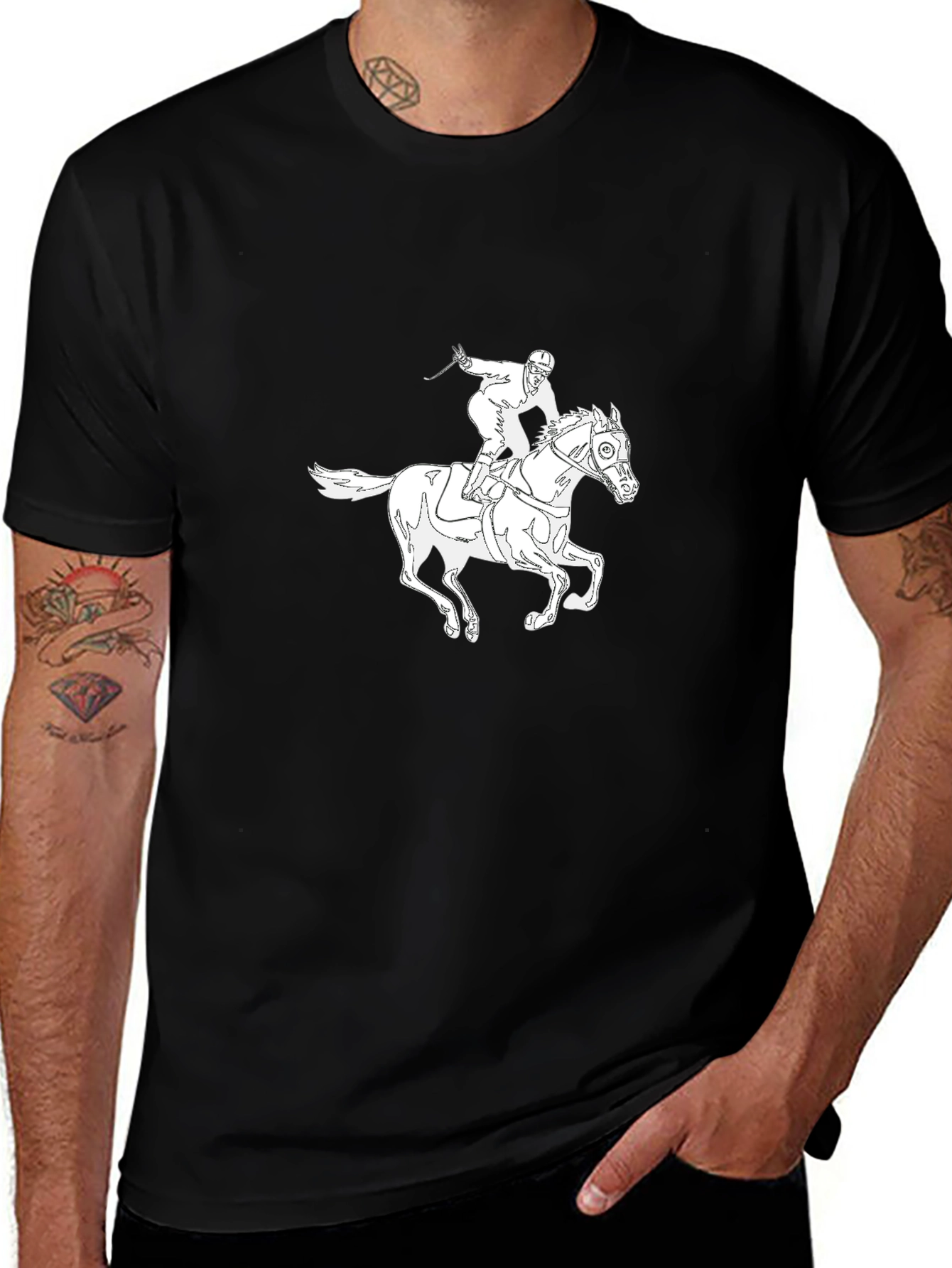 Variant 3 of Equestrian Black T-Shirt
