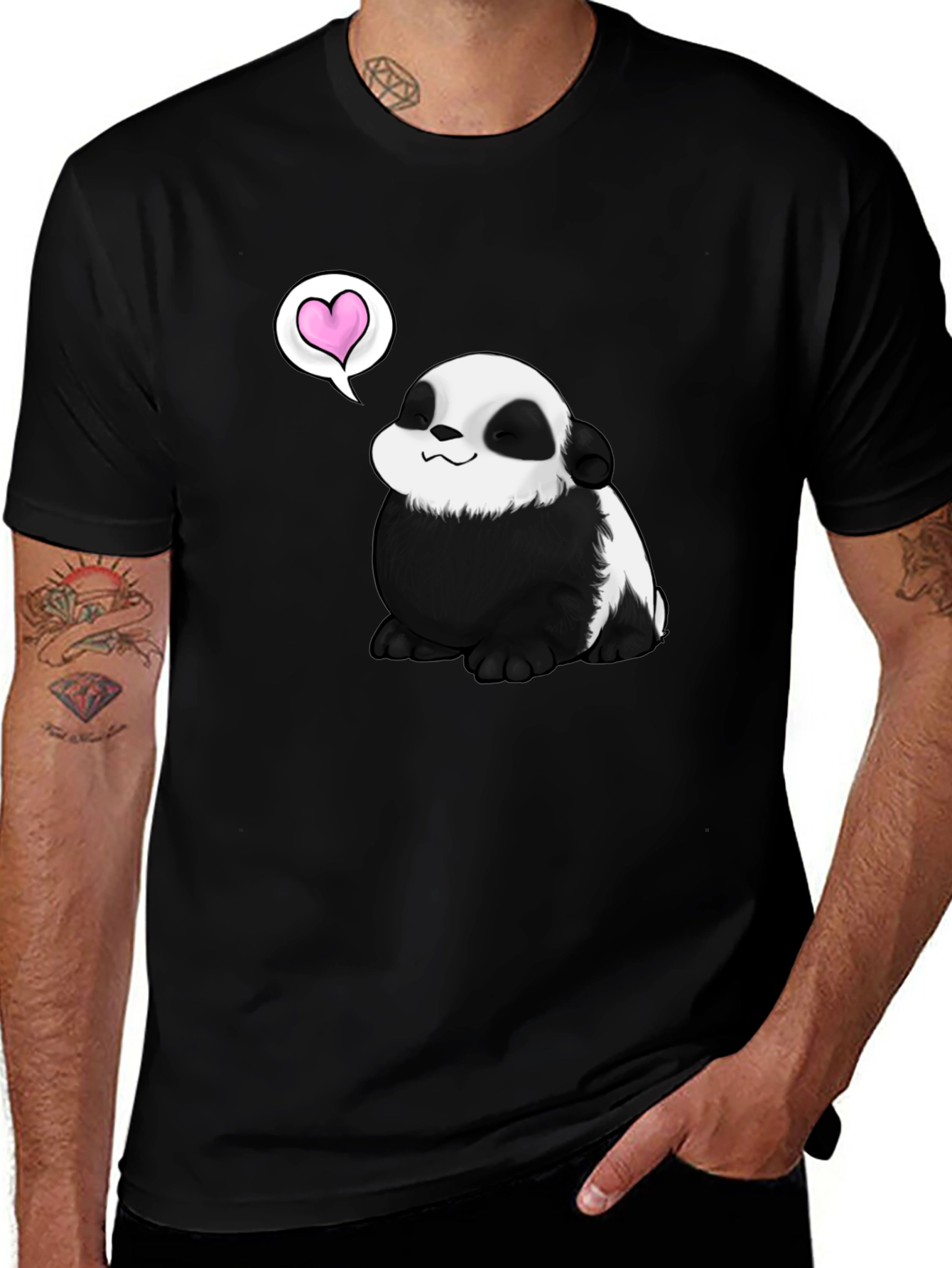 Variant 22 of Cute Panda Love Heart Graphic T-Shirt