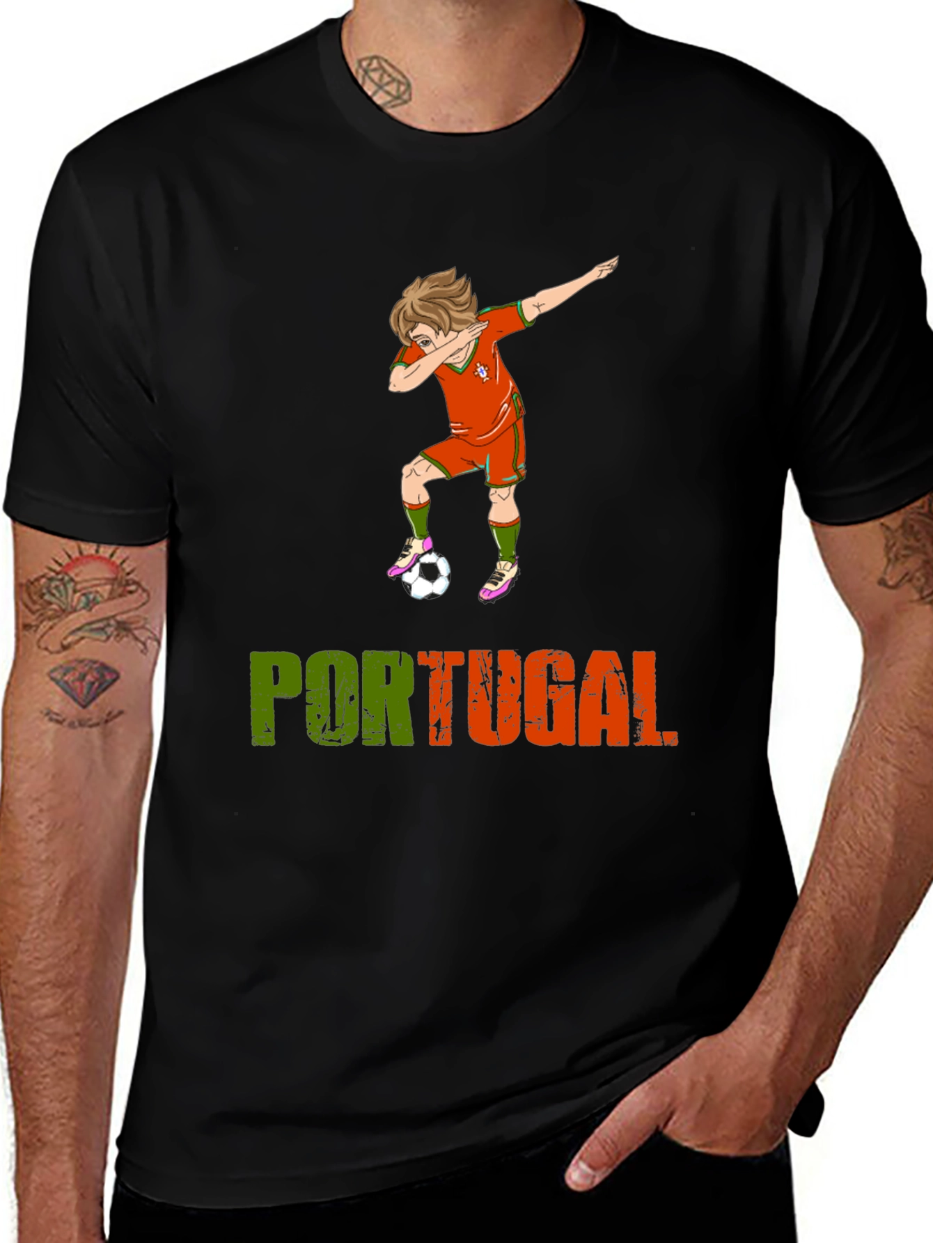 Variant 29 of Portugal Soccer Dab Graphic Tee