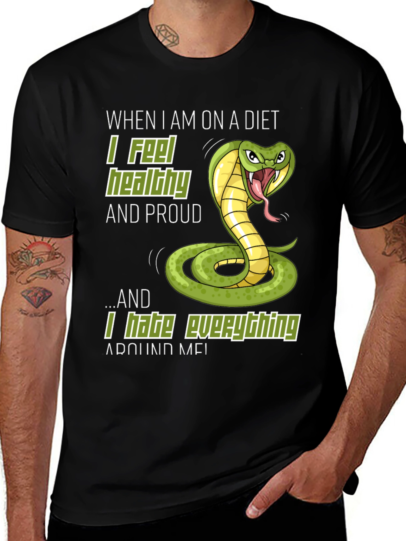Variant 24 of Funny Diet Cobra T-Shirt