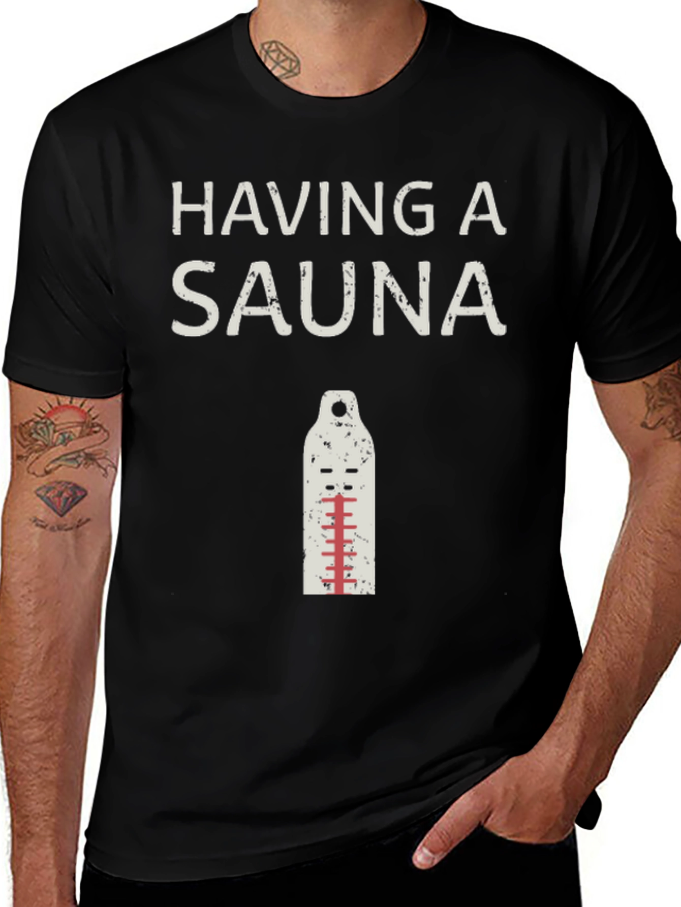 Variant 7 of Sauna Time Graphic Tee - Relax and Unwind!