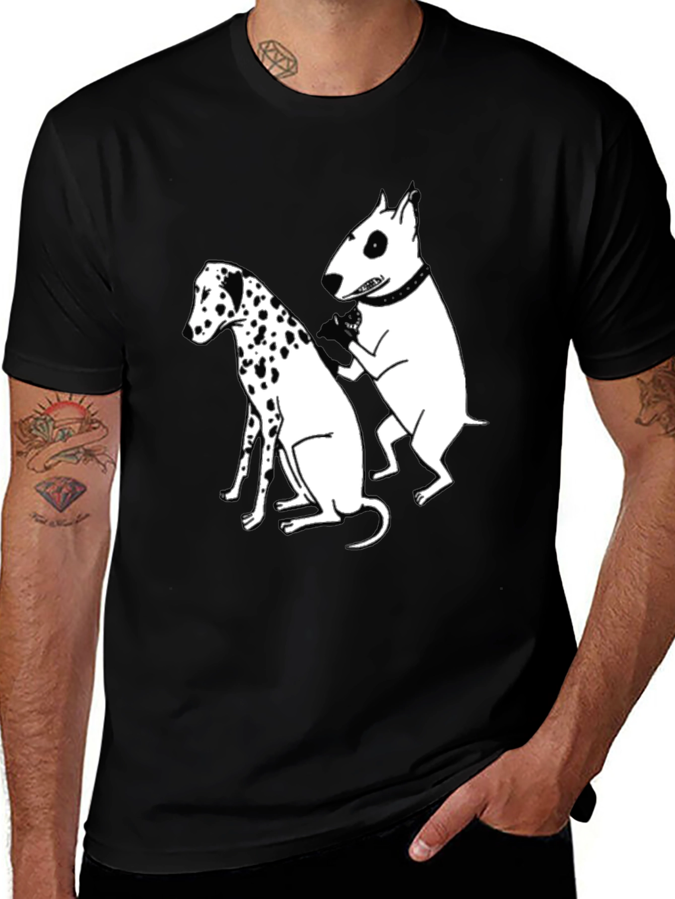Variant 18 of Dog Grooming Tee - Dalmatian and Bull Terrier Humor