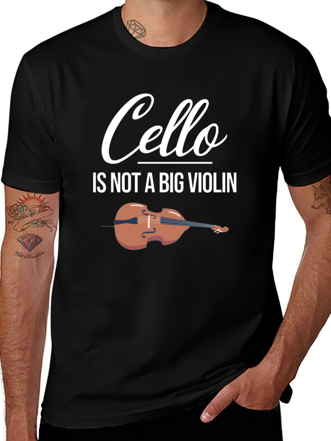 Variant 4 of Cello Is Not A Big Violin Graphic Tee