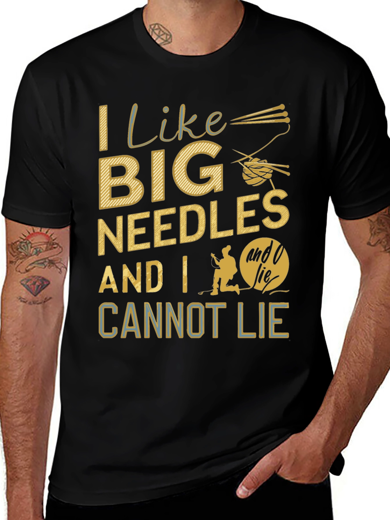 Variant 9 of I Like Big Needles Funny T-Shirt