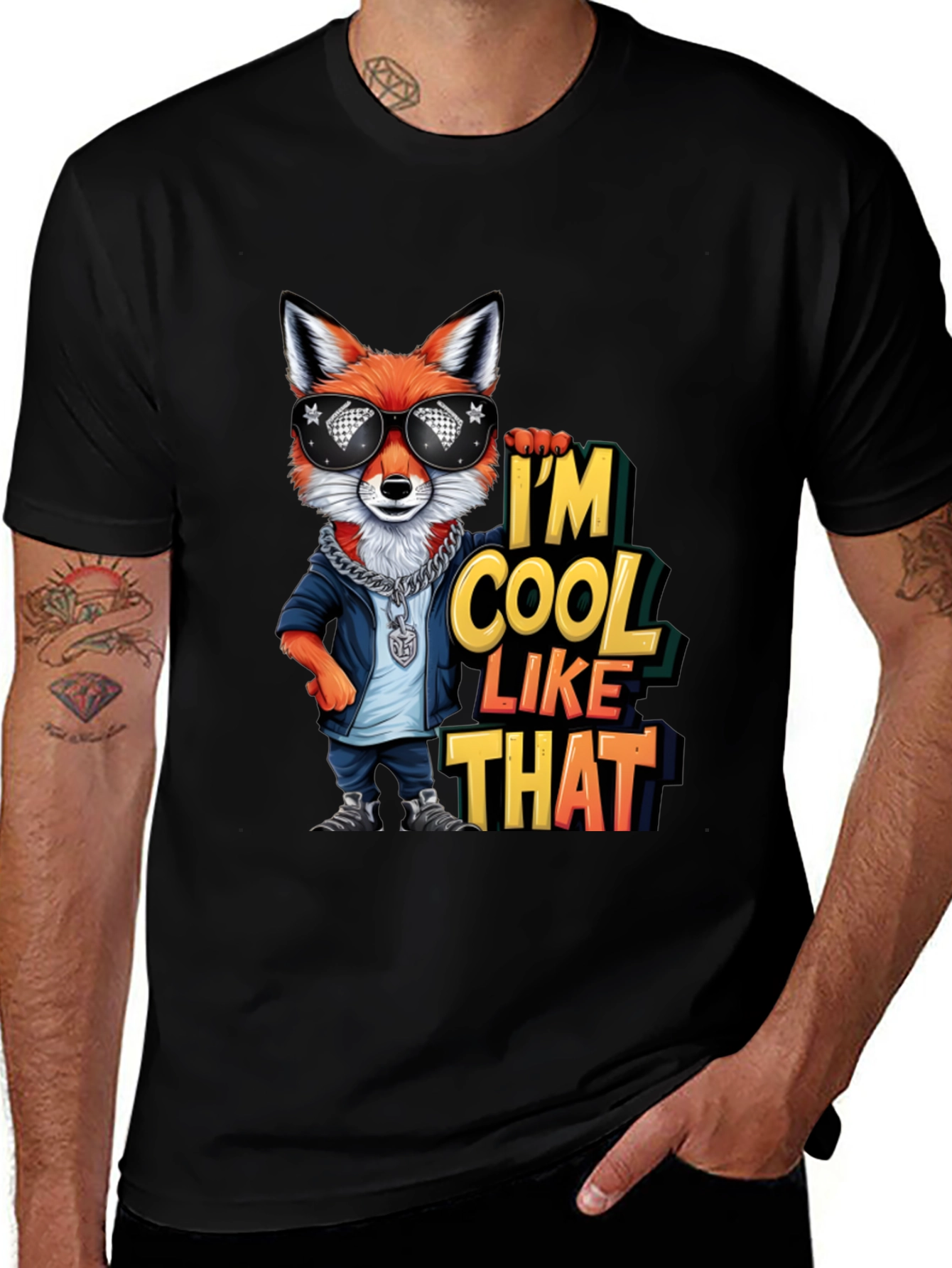 Variant 25 of Cool Fox Graphic Tee - I'm Cool Like That