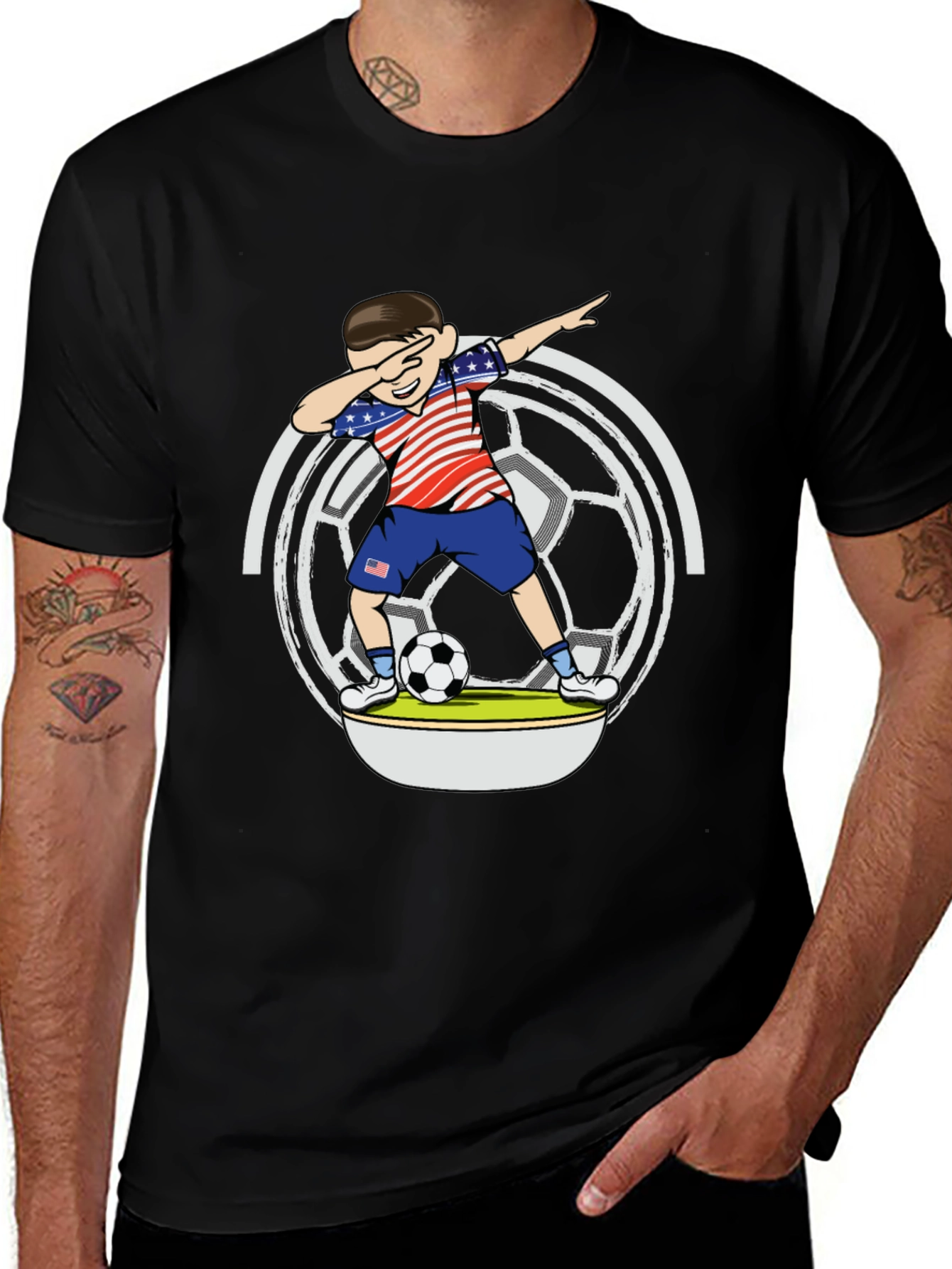Variant 4 of USA Soccer Dab T-Shirt - Patriotic American Pride