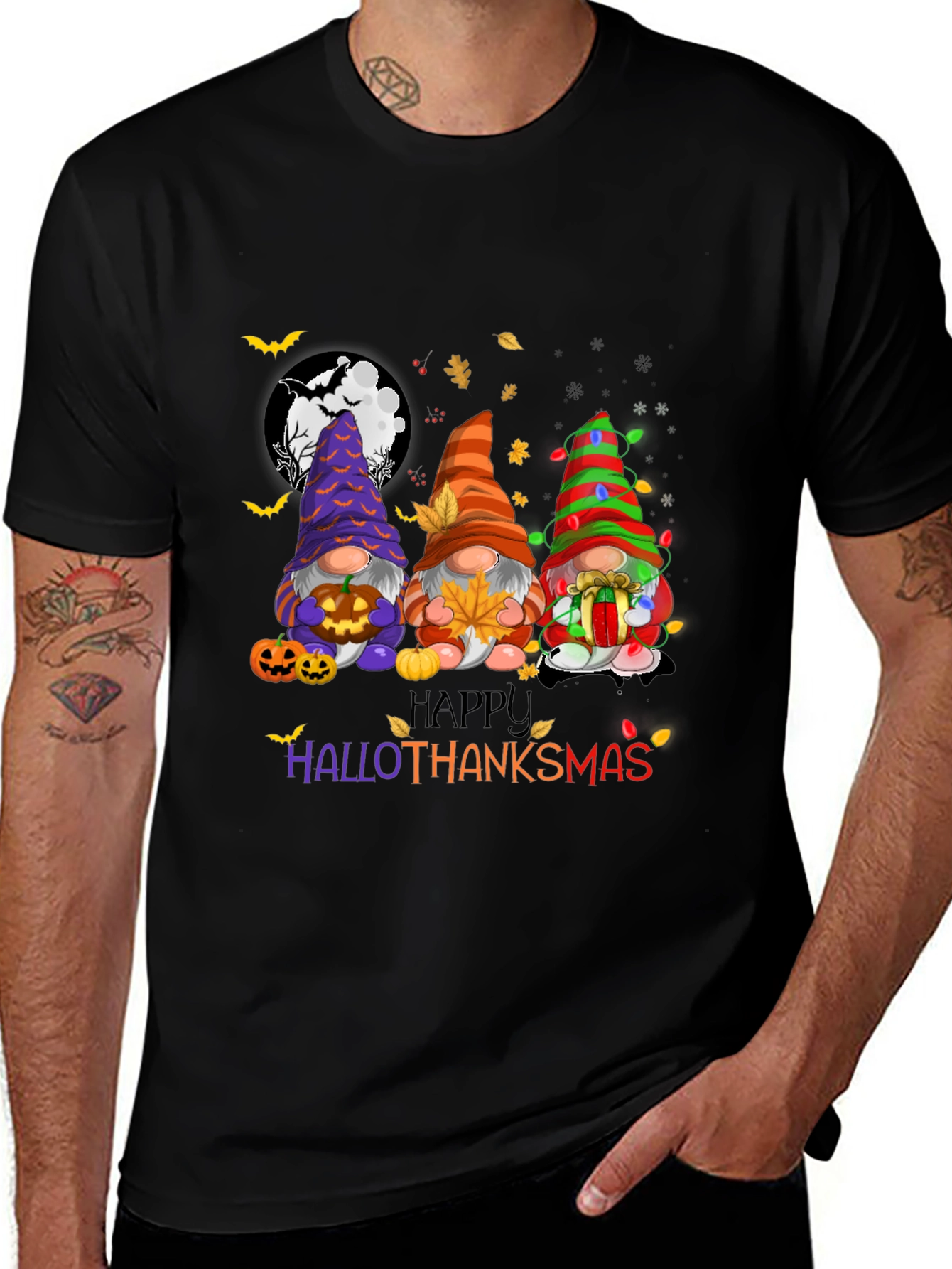 Variant 2 of Happy Hallothanksmas T-Shirt
