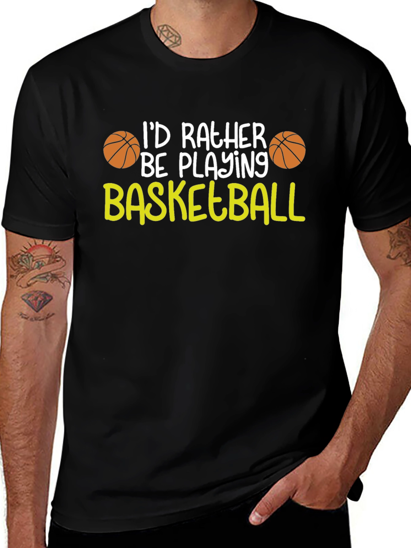 Variant 8 of Basketball Lover Black T-Shirt