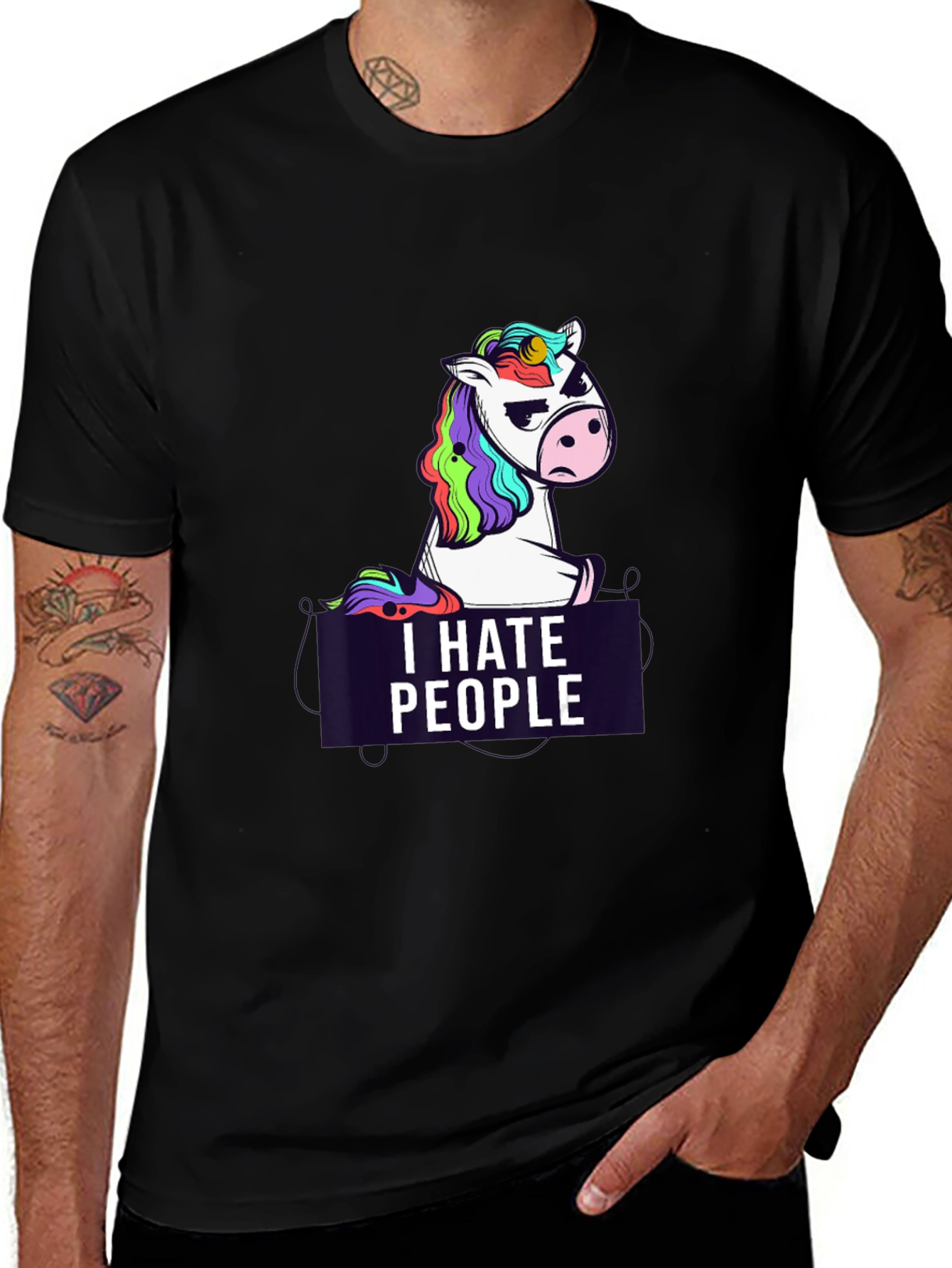 Variant 11 of I Hate People Unicorn Graphic T-Shirt