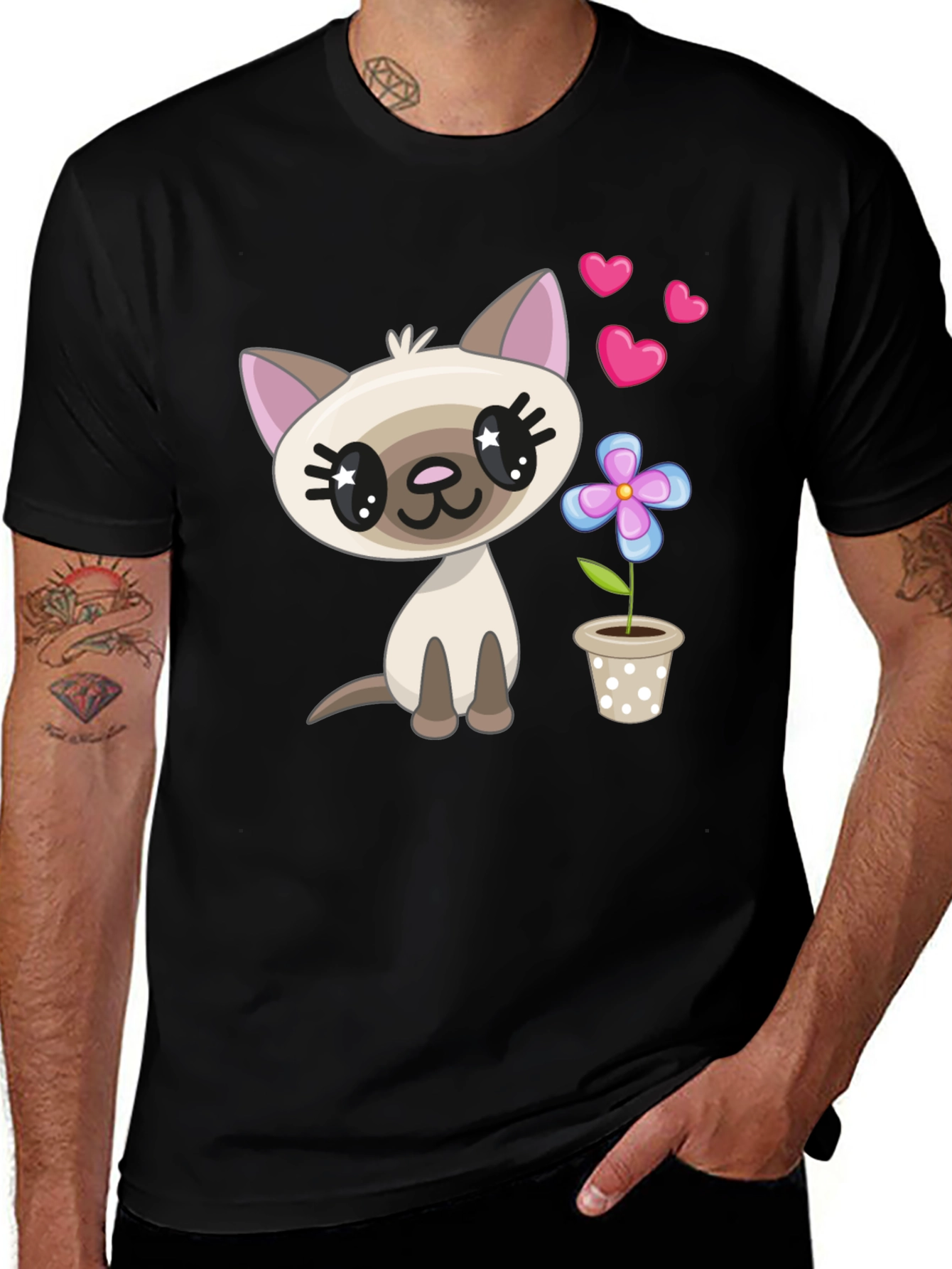 Variant 13 of Cute Cartoon Cat T-Shirt - Stylish Graphic Tee