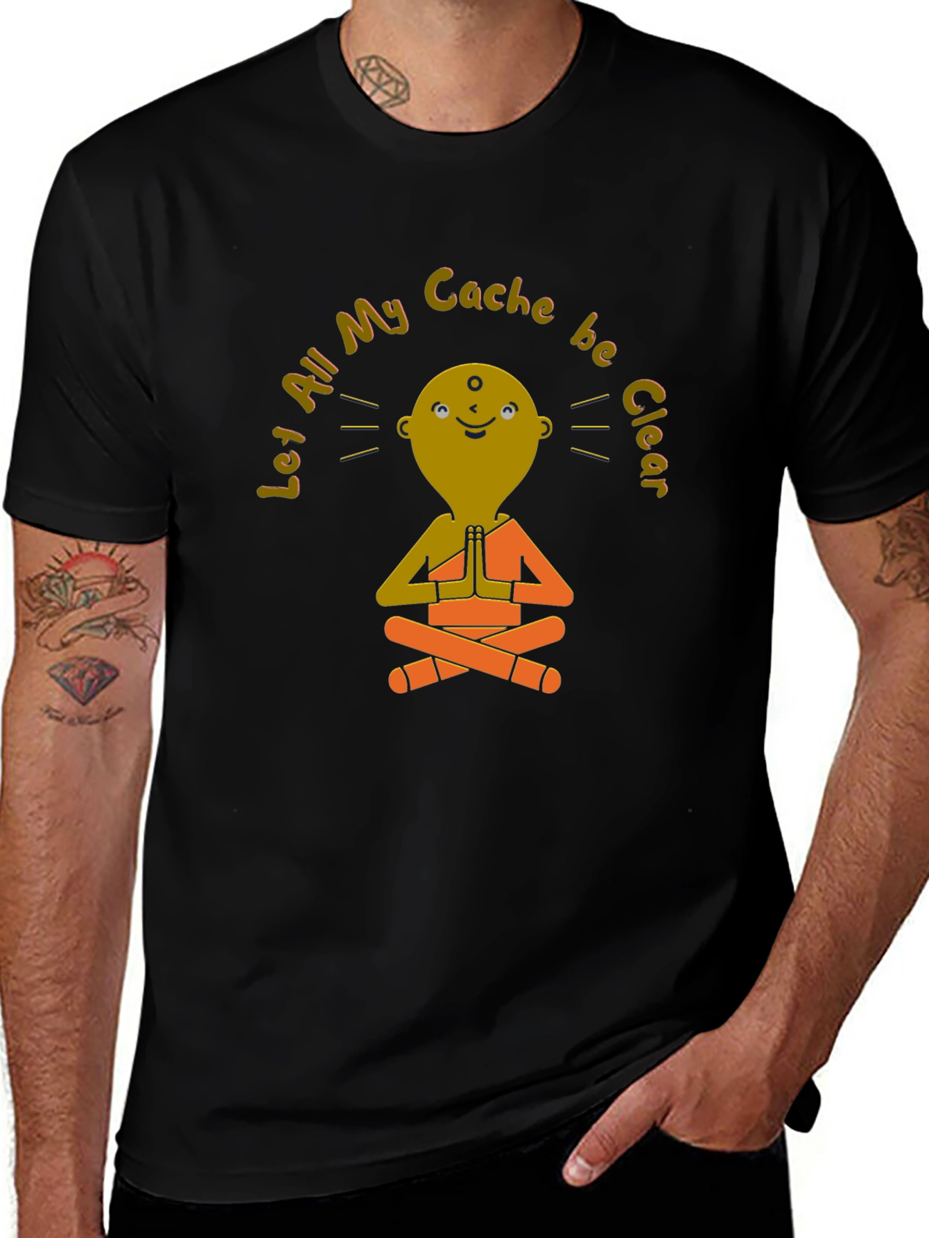 Tech Humor T-Shirt: Let All My Cache Be Clear