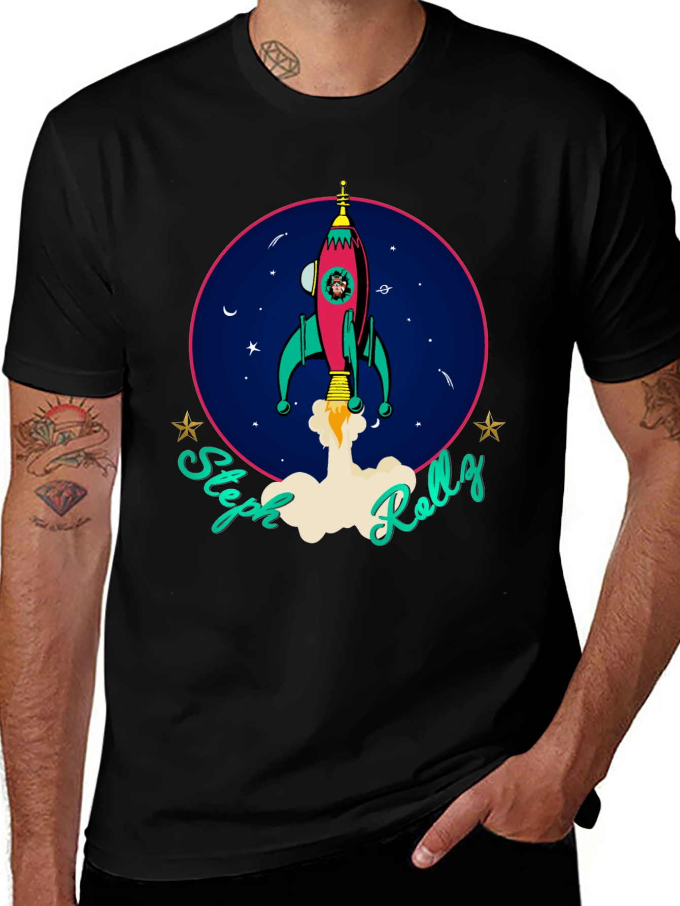 Variant 17 of Steph Rollz Rocket Graphic T-Shirt