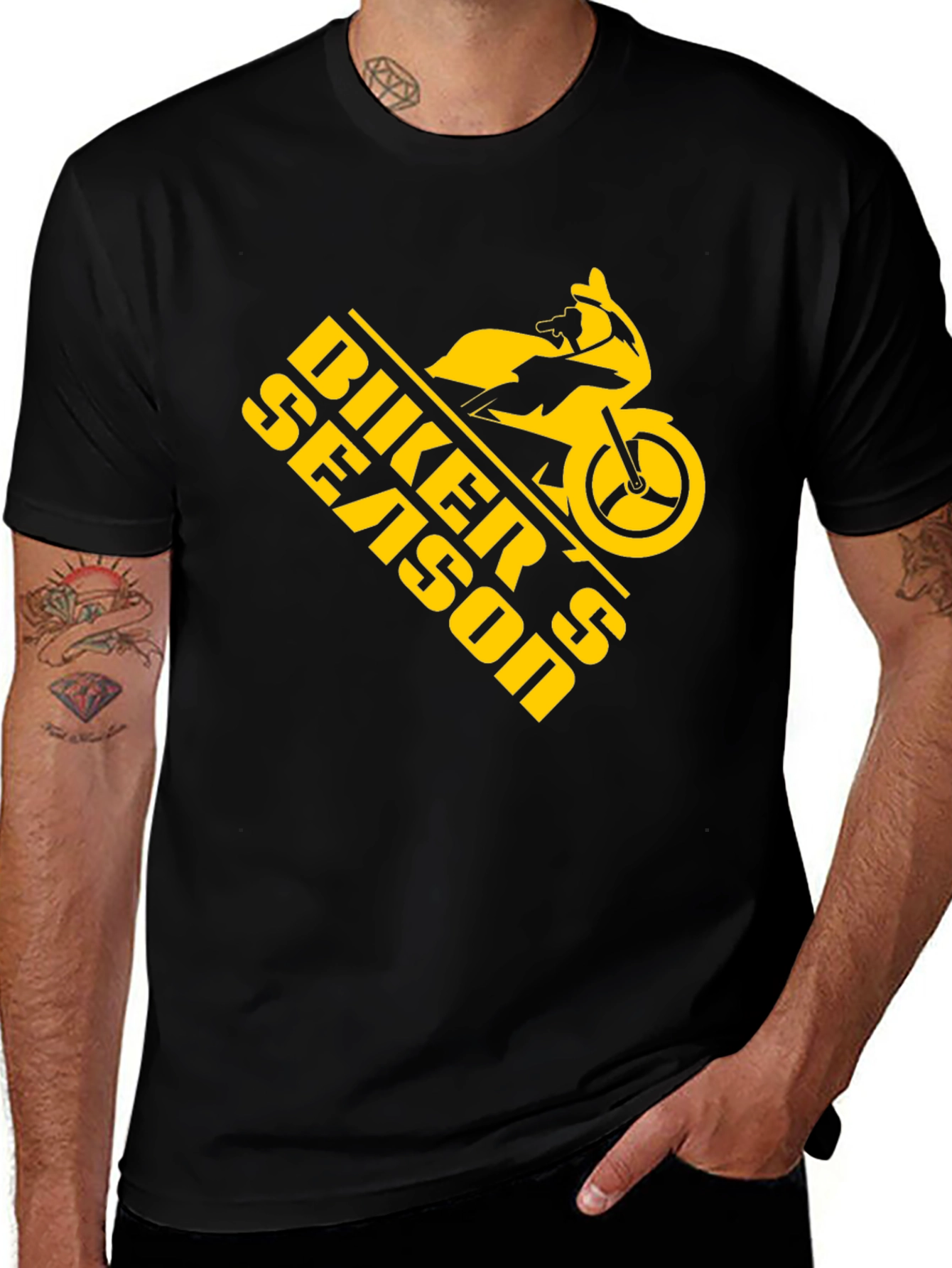 Variant 15 of Biker Season Graphic Tee - Black