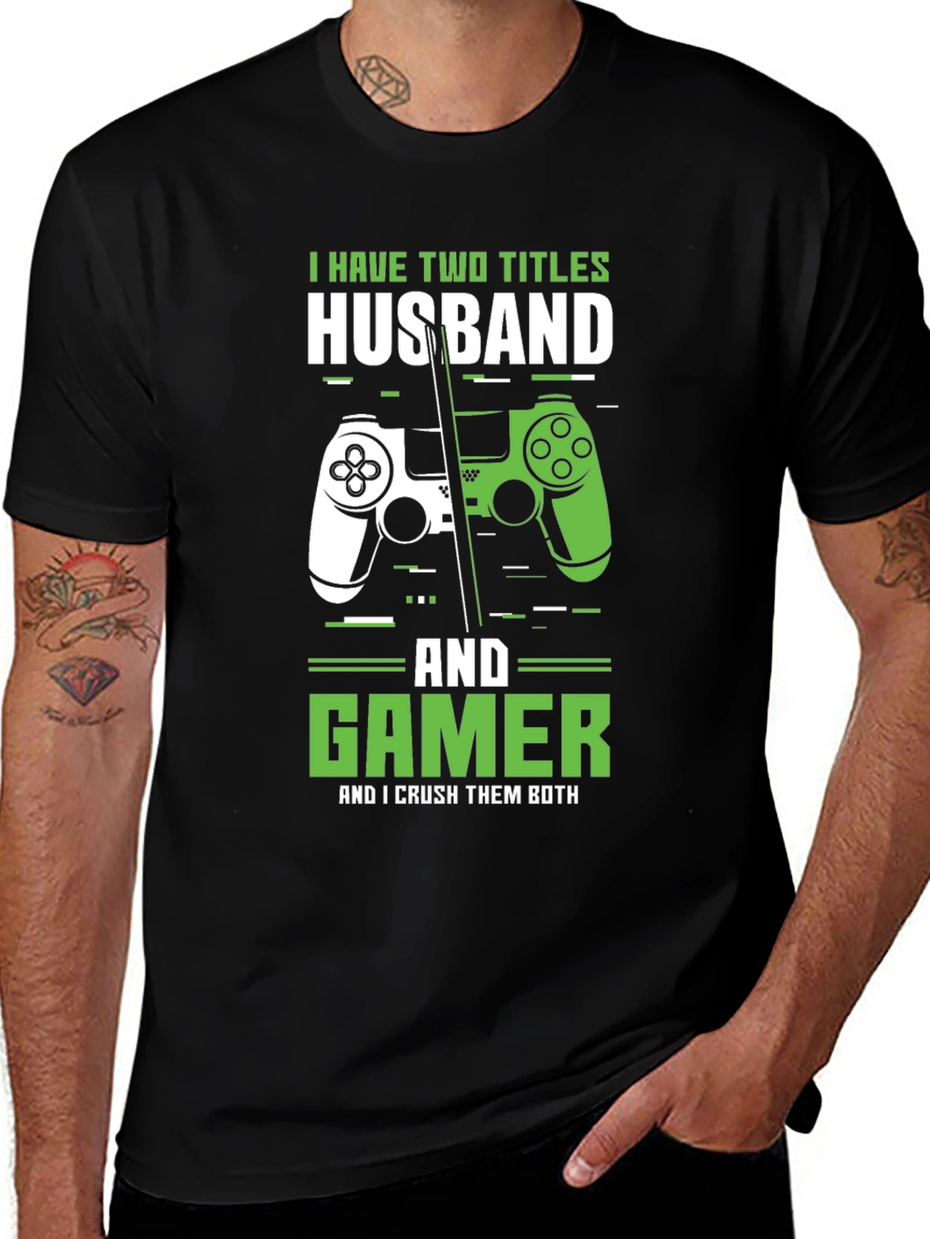 Variant 3 of Husband and Gamer Graphic T-Shirt