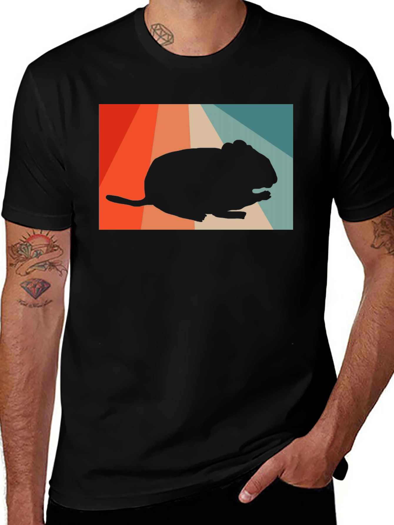 Variant 22 of Retro Chinchilla Silhouette T-Shirt