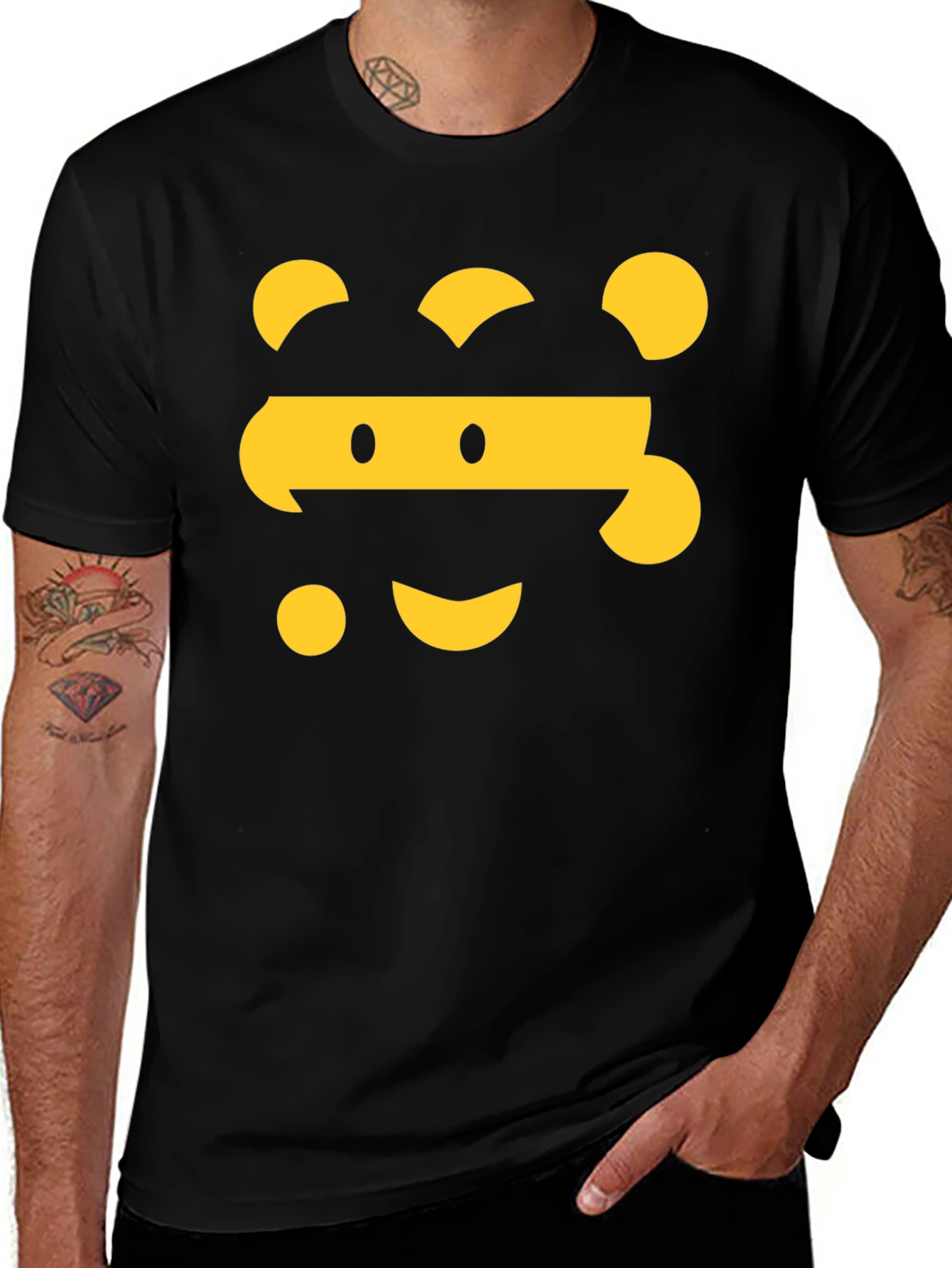 Variant 28 of Funky Graphic Tee - Yellow Bear Design