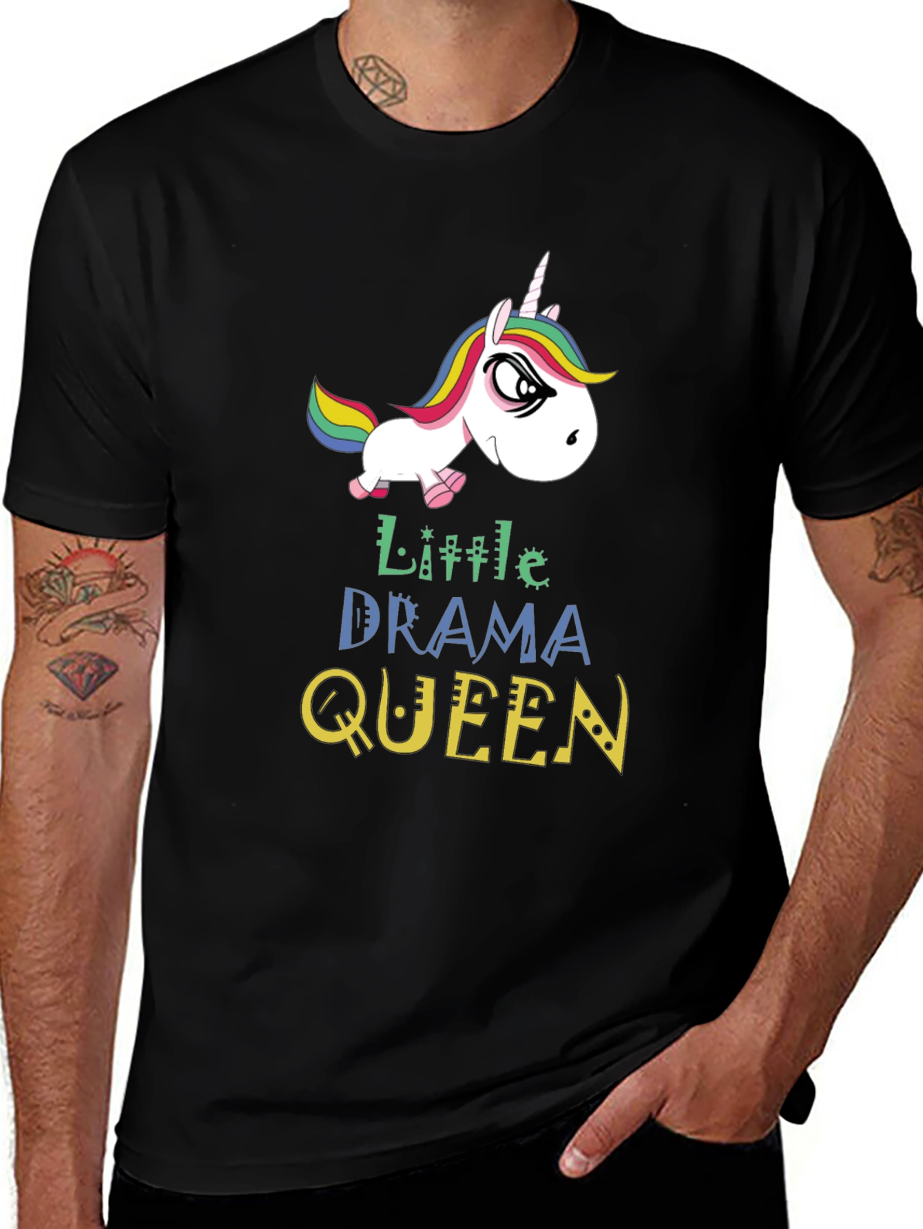 Little Drama Queen Unicorn Graphic T-Shirt