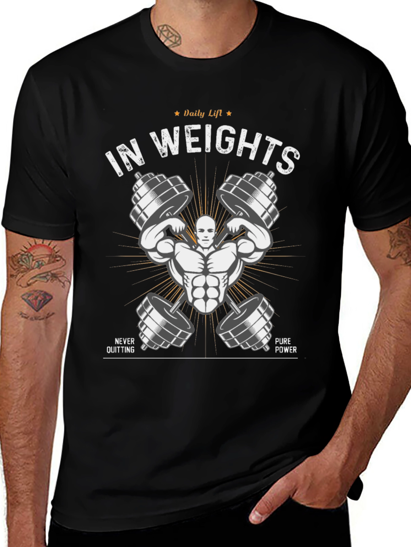 Variant 21 of In Weights Daily Lift Tee - Pure Power Gym Shirt