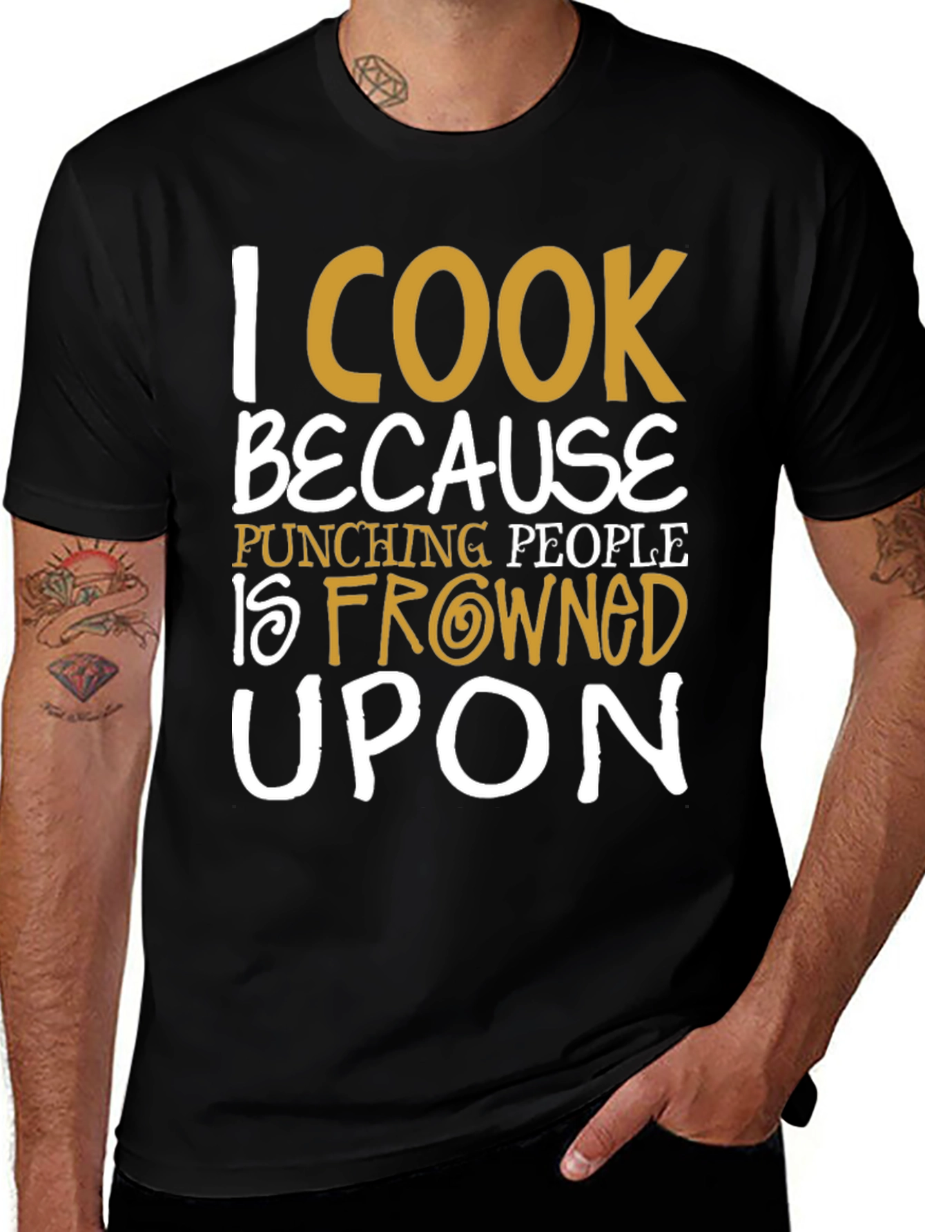 Variant 18 of I Cook Because Punching People Is Frowned Upon T-Shirt