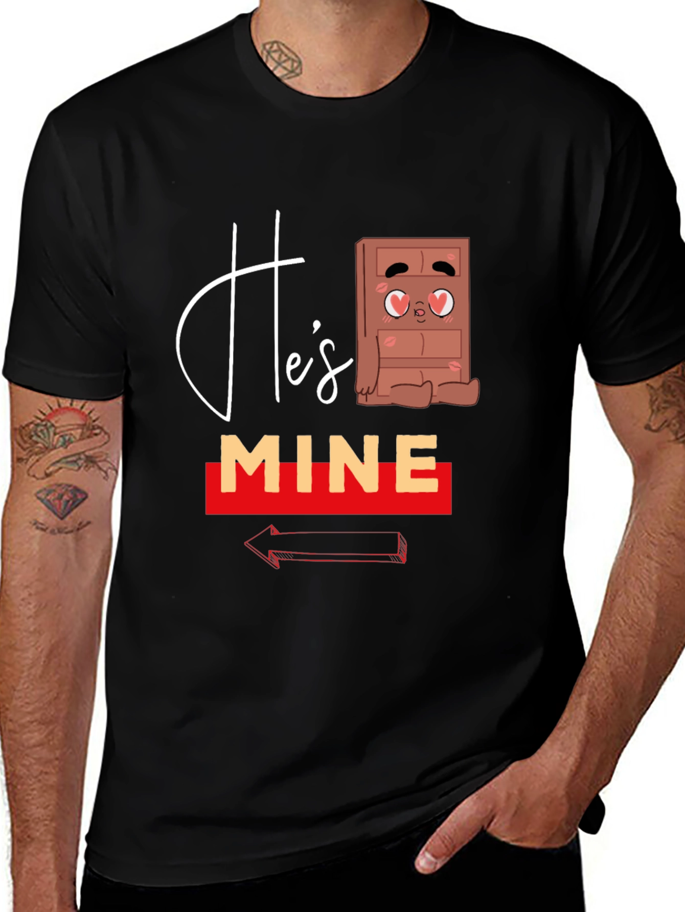 Variant 19 of He's Mine Funny Matching Couple T-Shirt